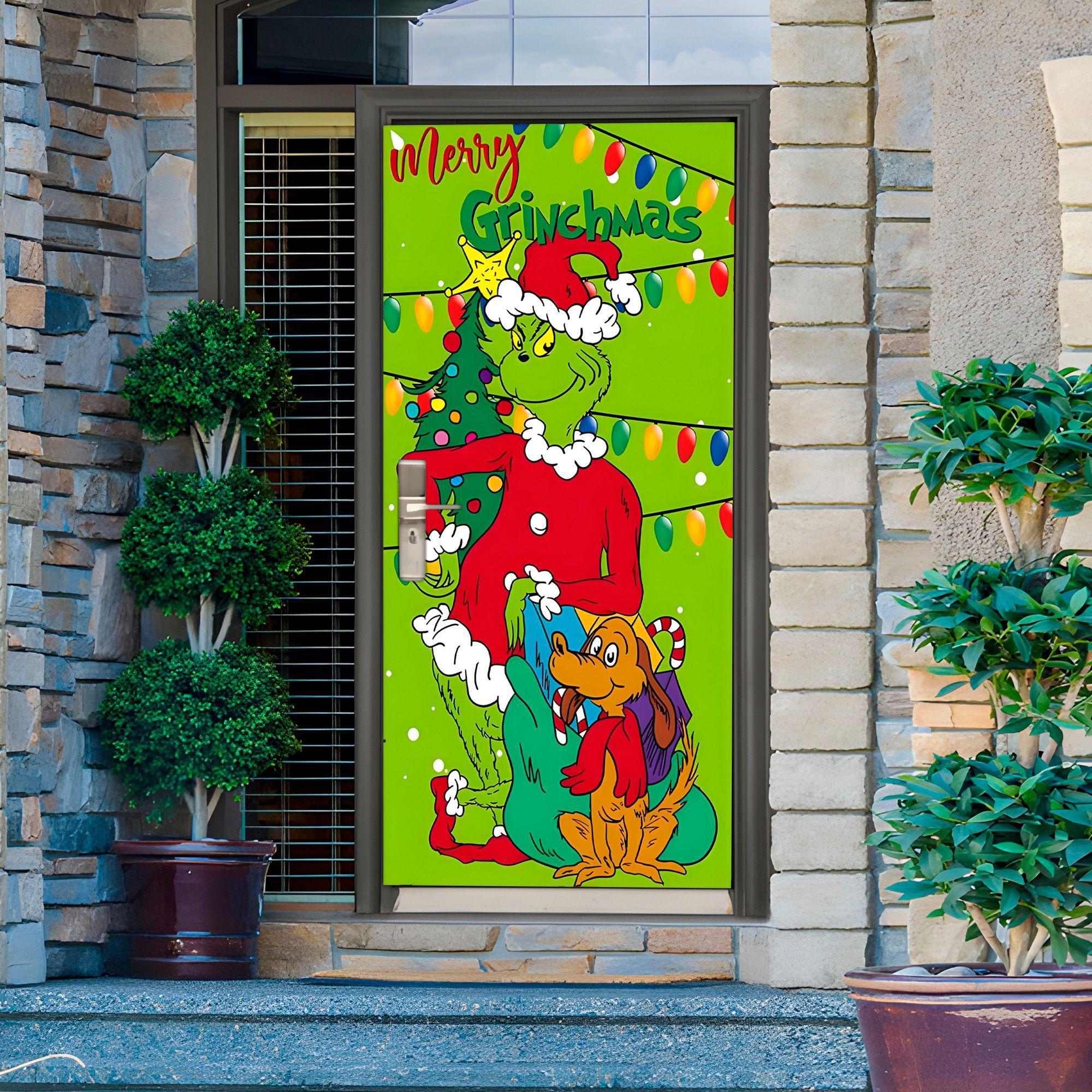 Funda Puerta Navide a Grich Viejito Pascuero 210x90 Cm-9