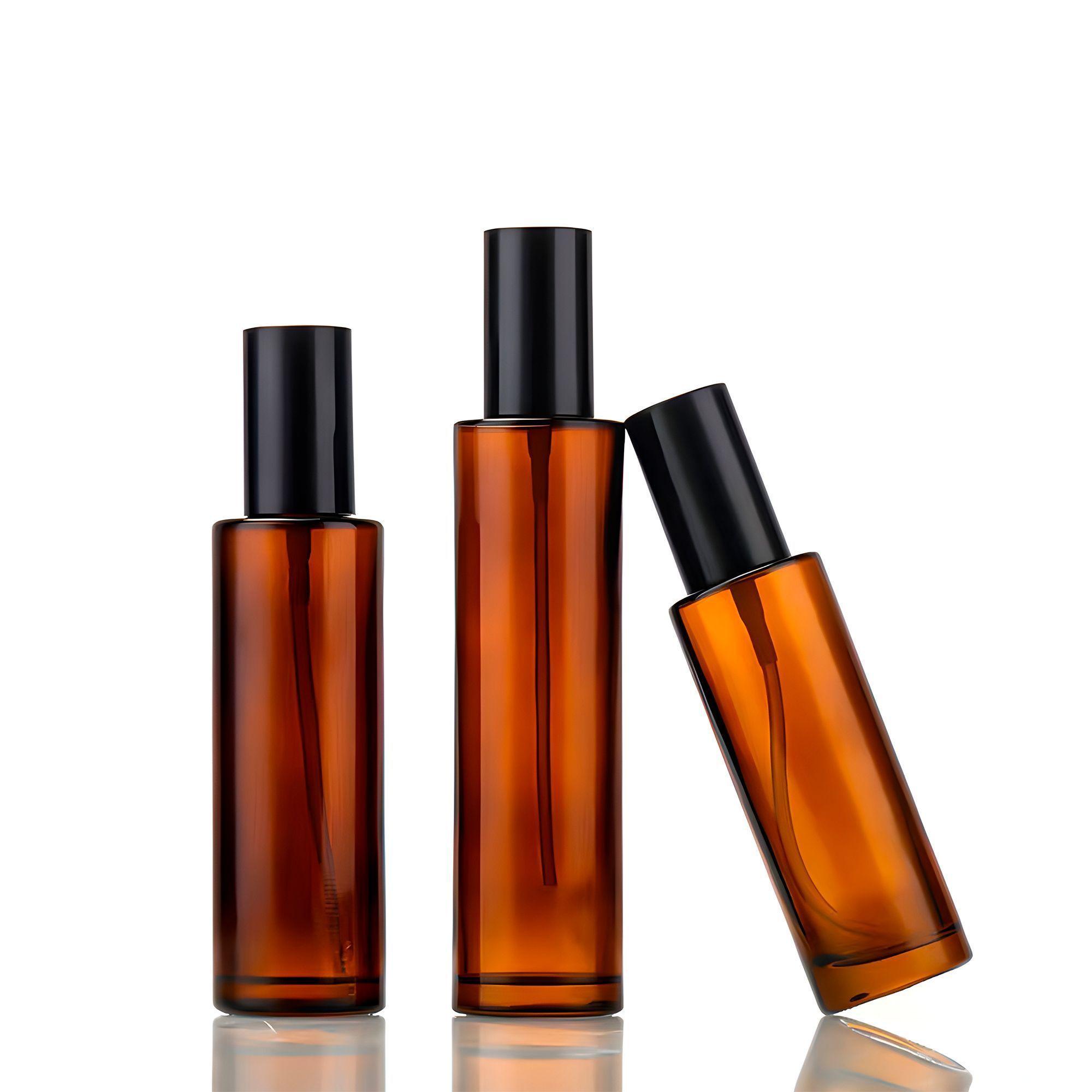 Set 12 Frasco Ambar Vidrio Dispensador Bomba Locion 50ml-4