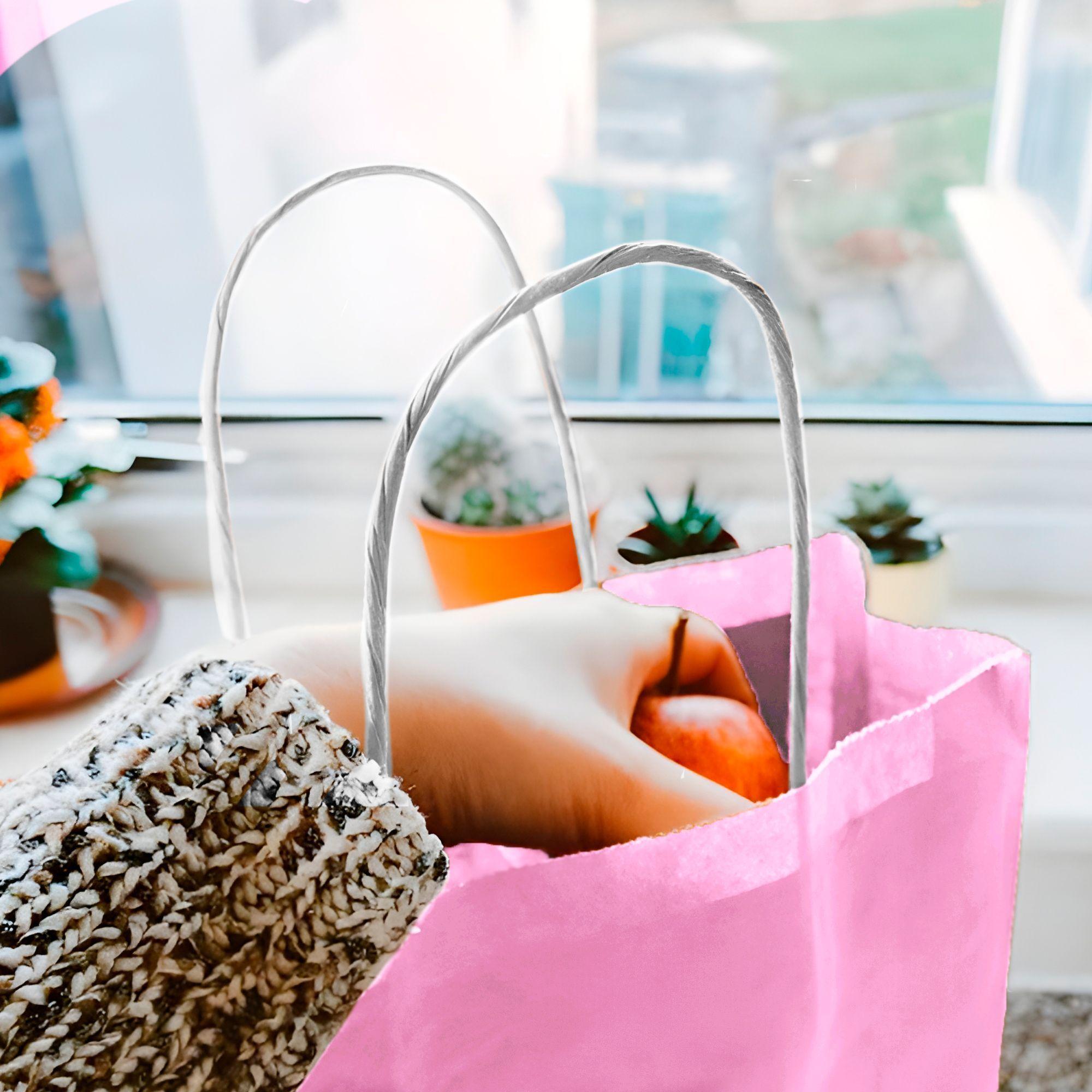 Bolsa Papel Kraft Ecologica Degradable 21x11x27 Cm Pack X100-3