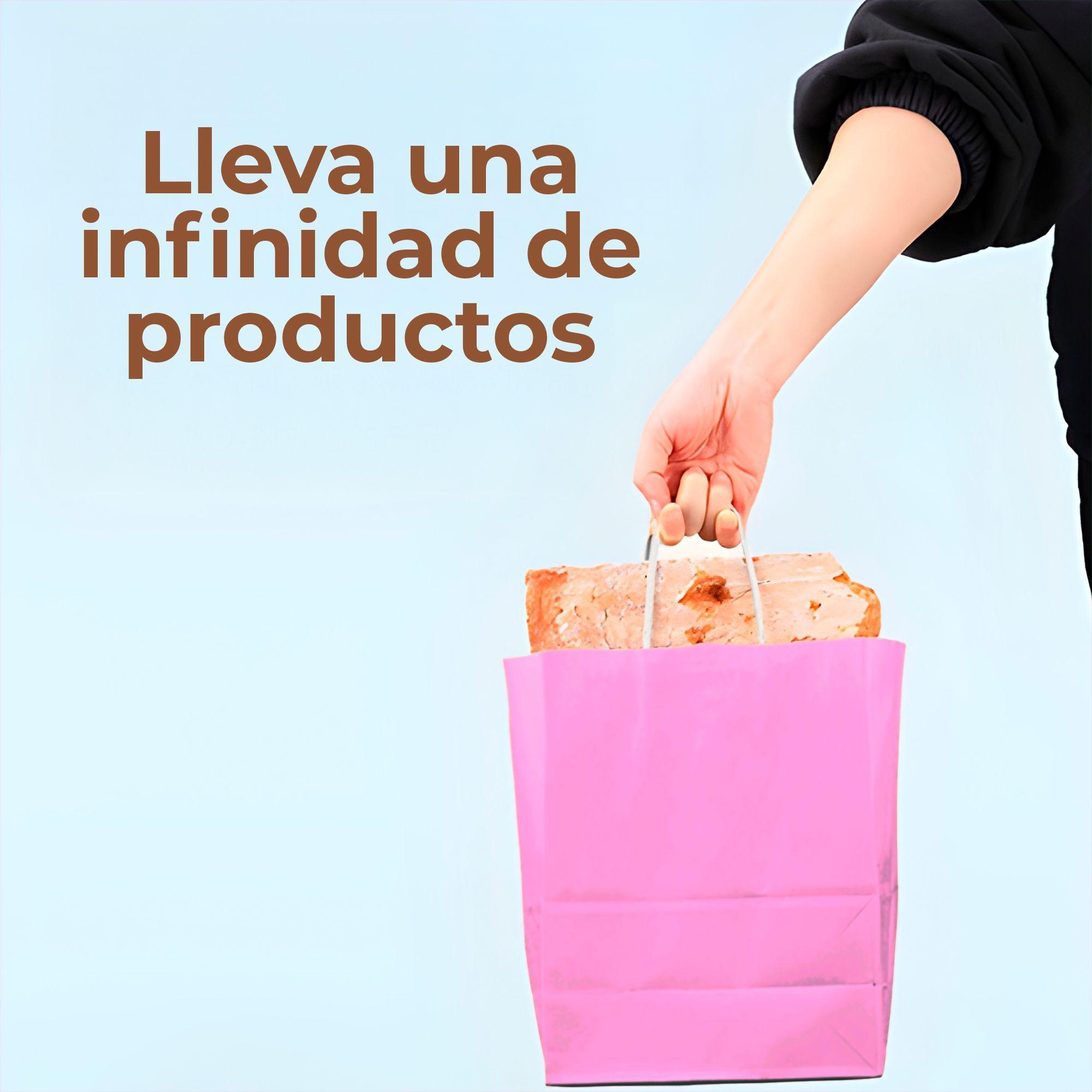 Bolsa Papel Kraft Ecologica Degradable 21x11x27 Cm Pack X100-4