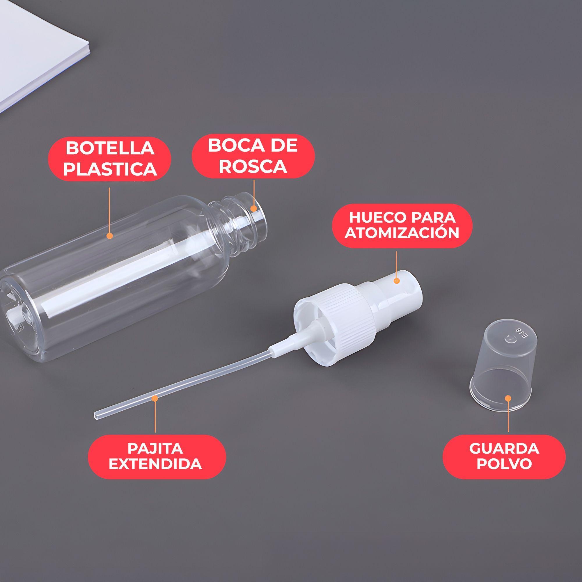 20 Frascos Plásticos Válvula Spray Liquido Transparente 15ml-5