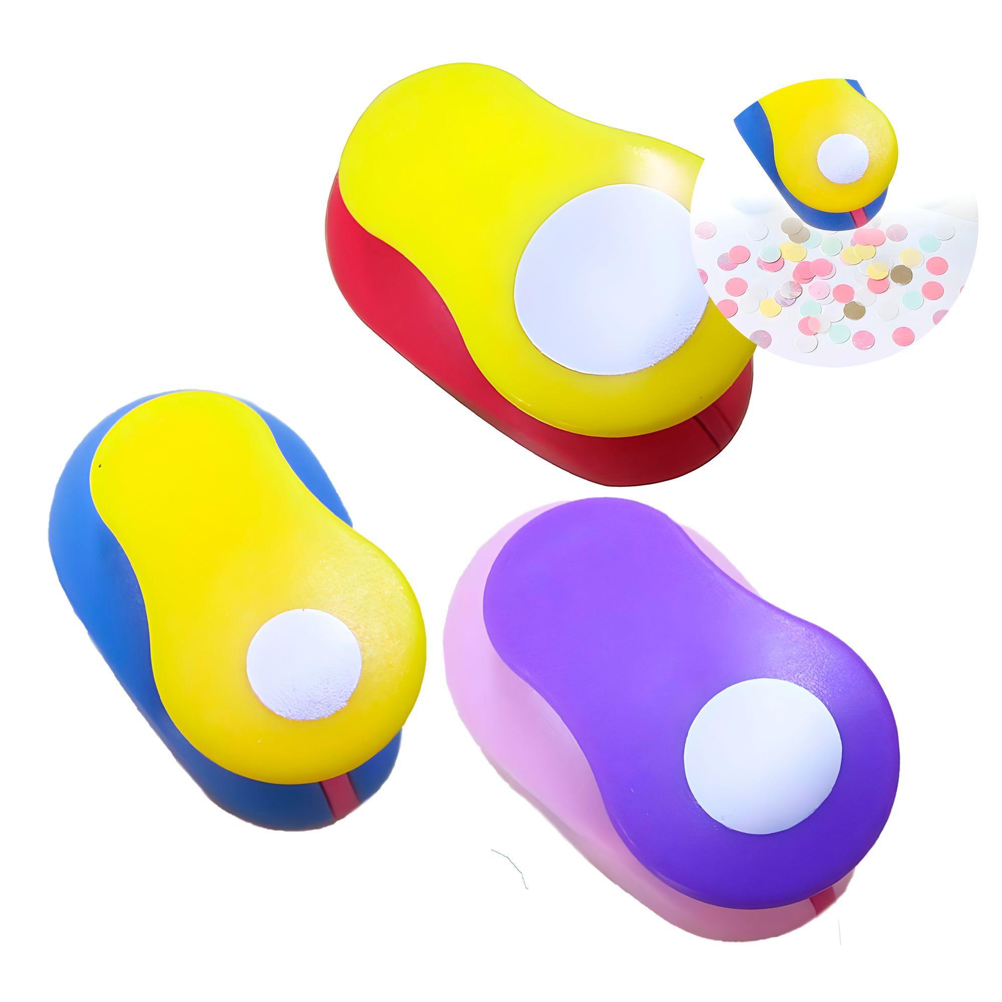 3 Perforadoras De Papel Circular Agujeros Manualidades Arte-0