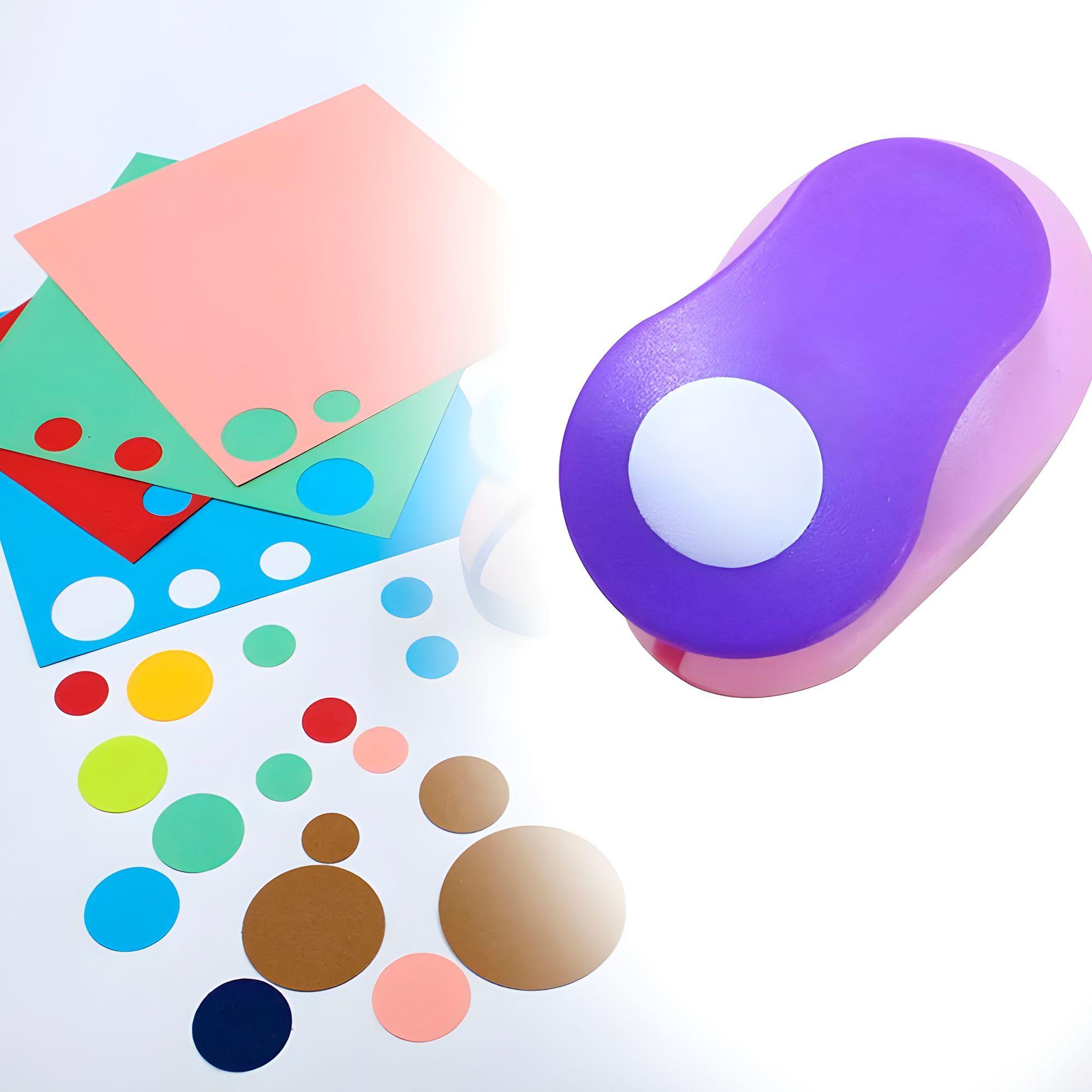 3 Perforadoras De Papel Circular Agujeros Manualidades Arte-6