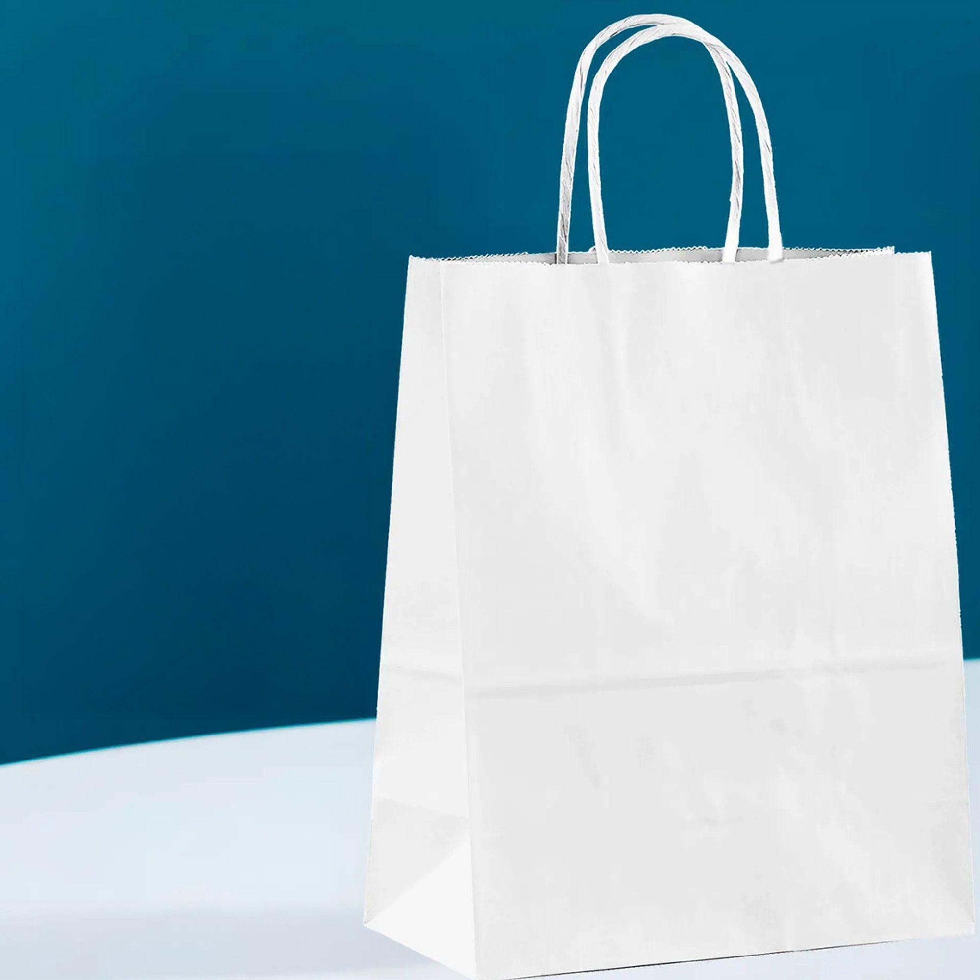 Bolsa Papel Kraft Ecologica Degradable 15x8x21 Cm Pack X100-1