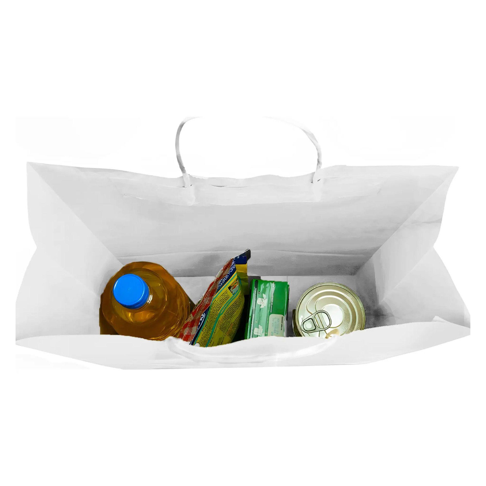 Bolsa Papel Kraft Ecologica Degradable 15x8x21 Cm Pack X100-3