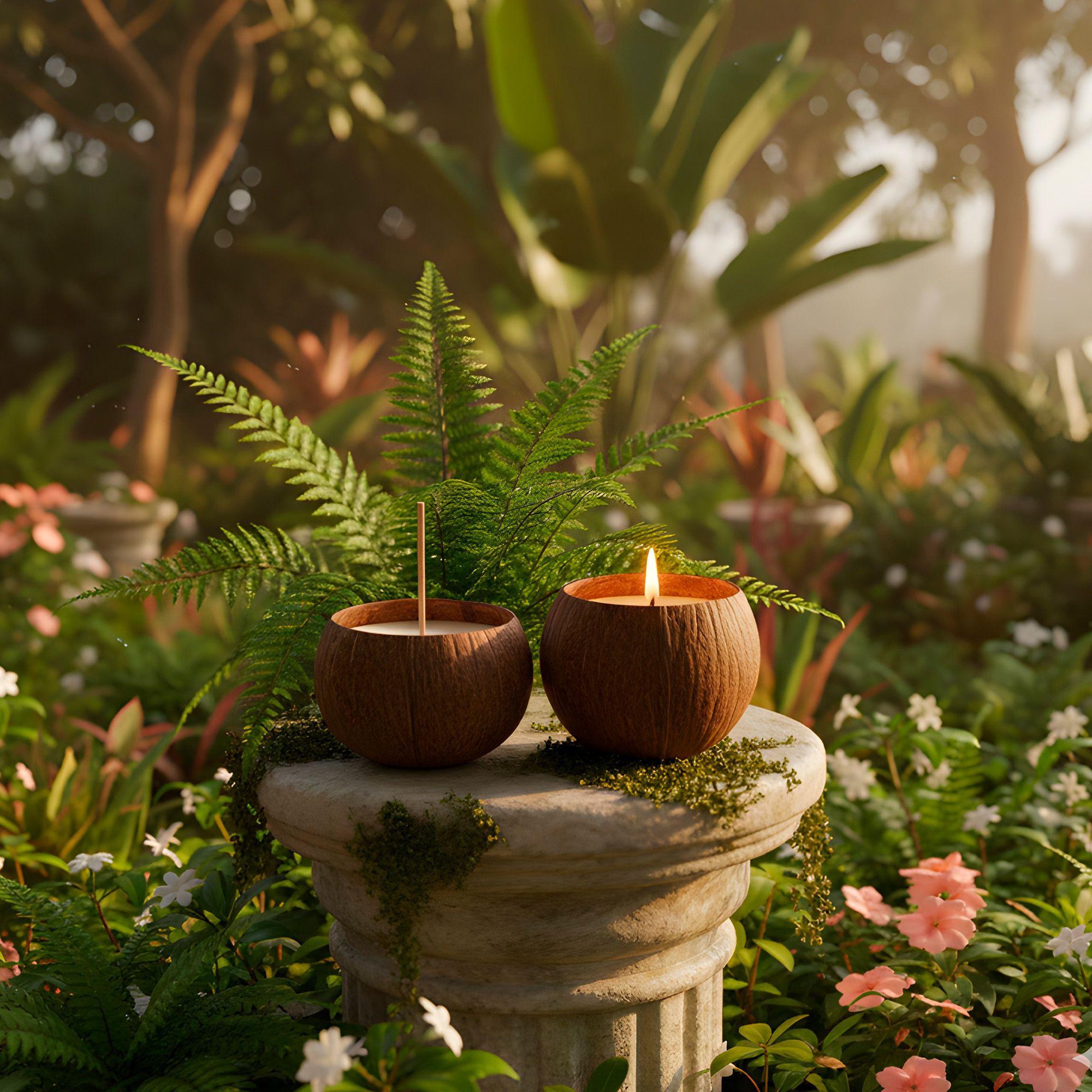 5 Cuencos Coco Cascara Velas Aroma Creativo Decoraci n 400ml-6