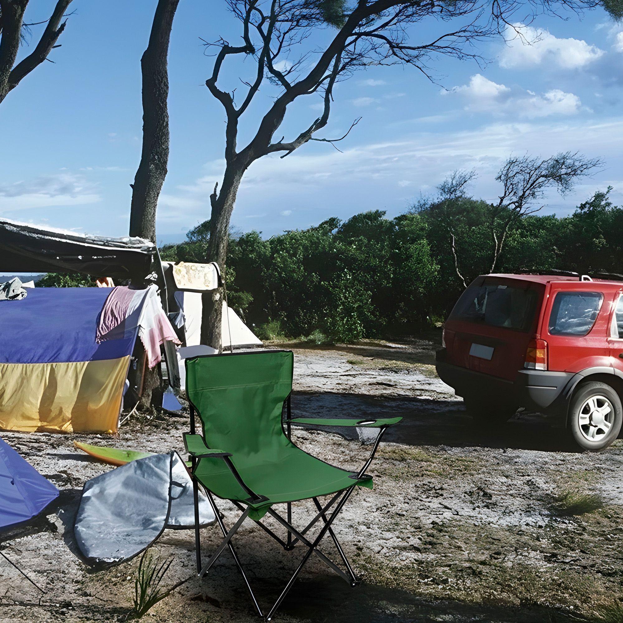 X2 Sillas Plegables Playa Exterior Camping Portatil Colores-8
