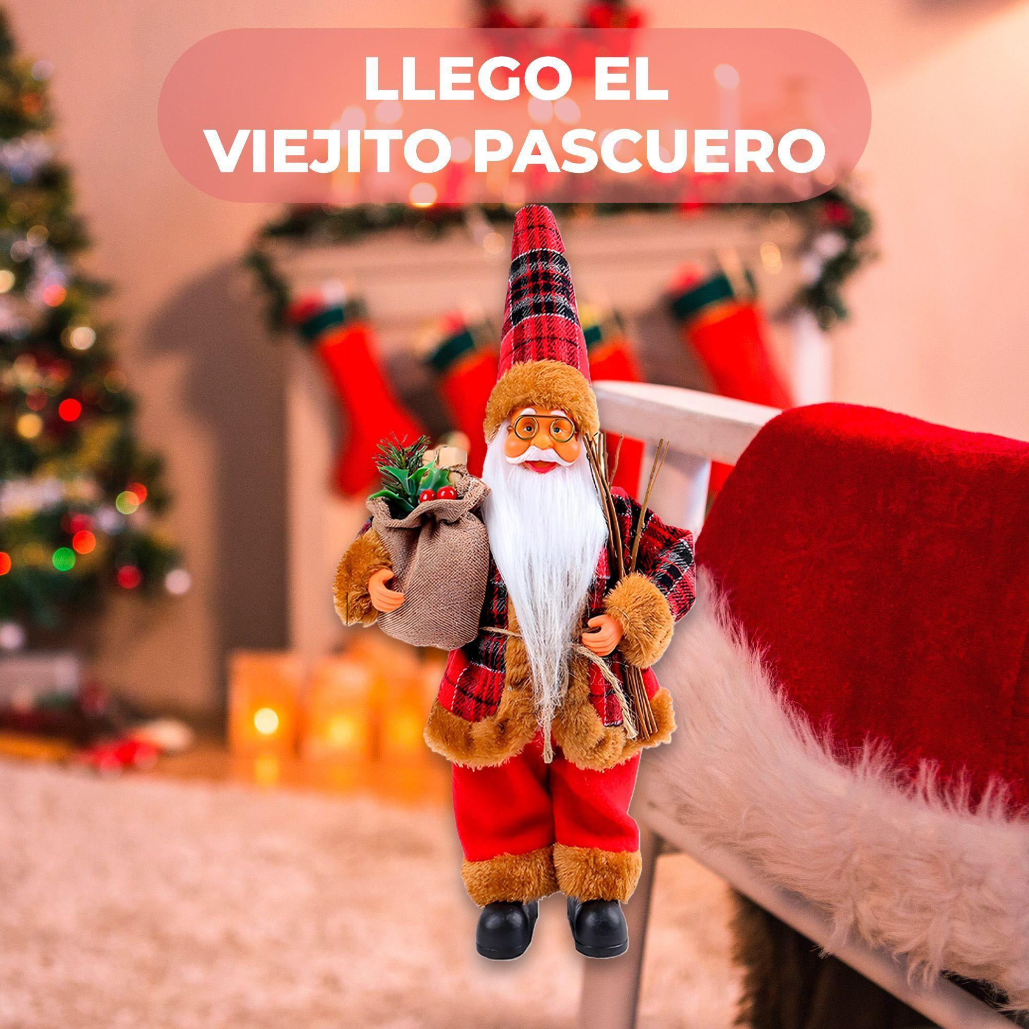 Viejito Pascuero Mono Muñeco Navideño De Decoracion Adorno-6