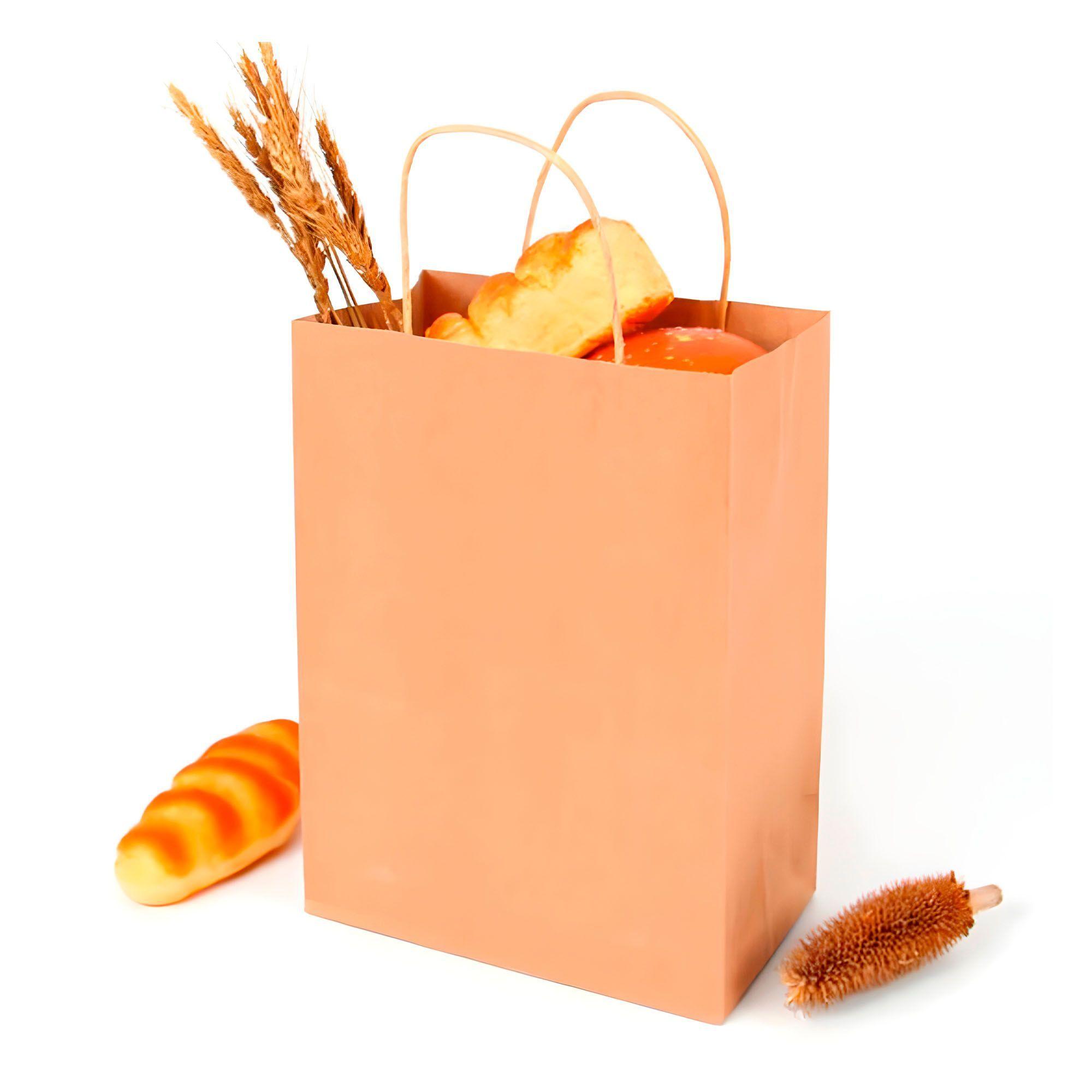 Bolsa Papel Kraft Ecologica Color Marron 28x15x28cm Pack X60-2