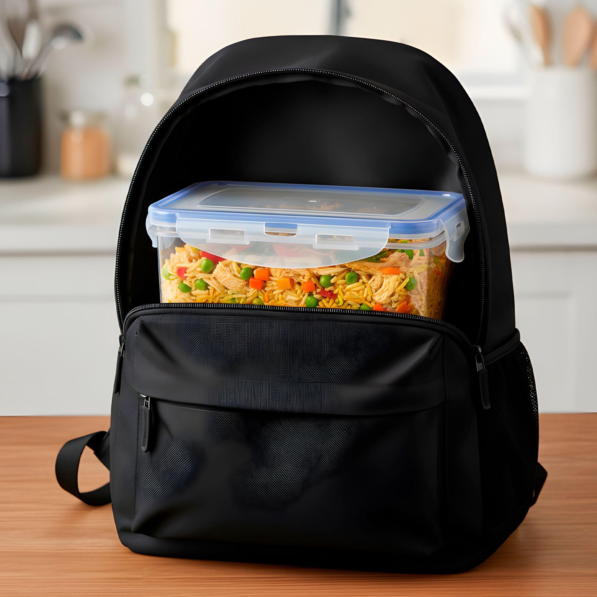3 Taper Contenedor Hermético Plástico 1000ml Comida Almuerzo-2