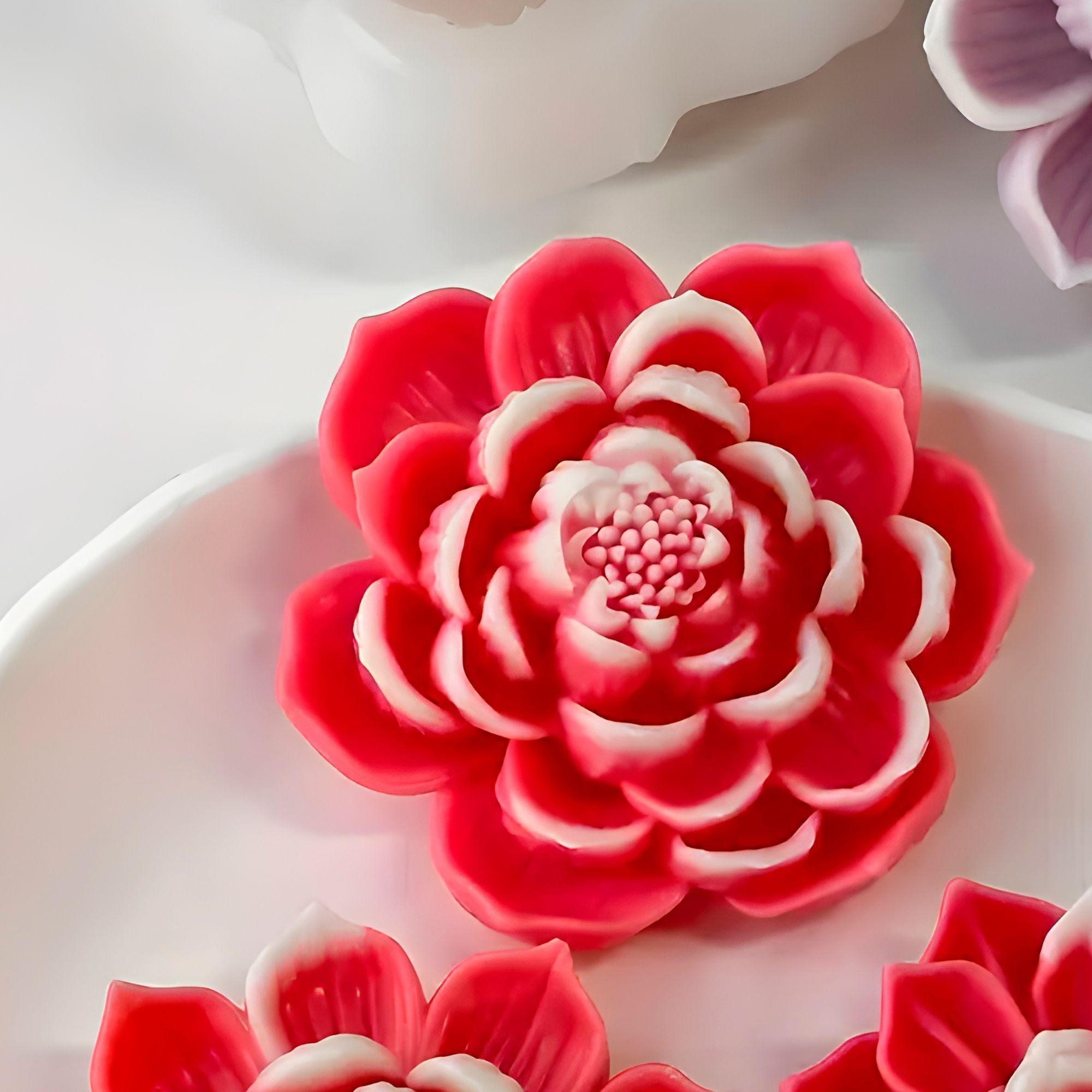 3 Moldes Silicona Flor De Loto Velas 9 X 8 5 Cm-2