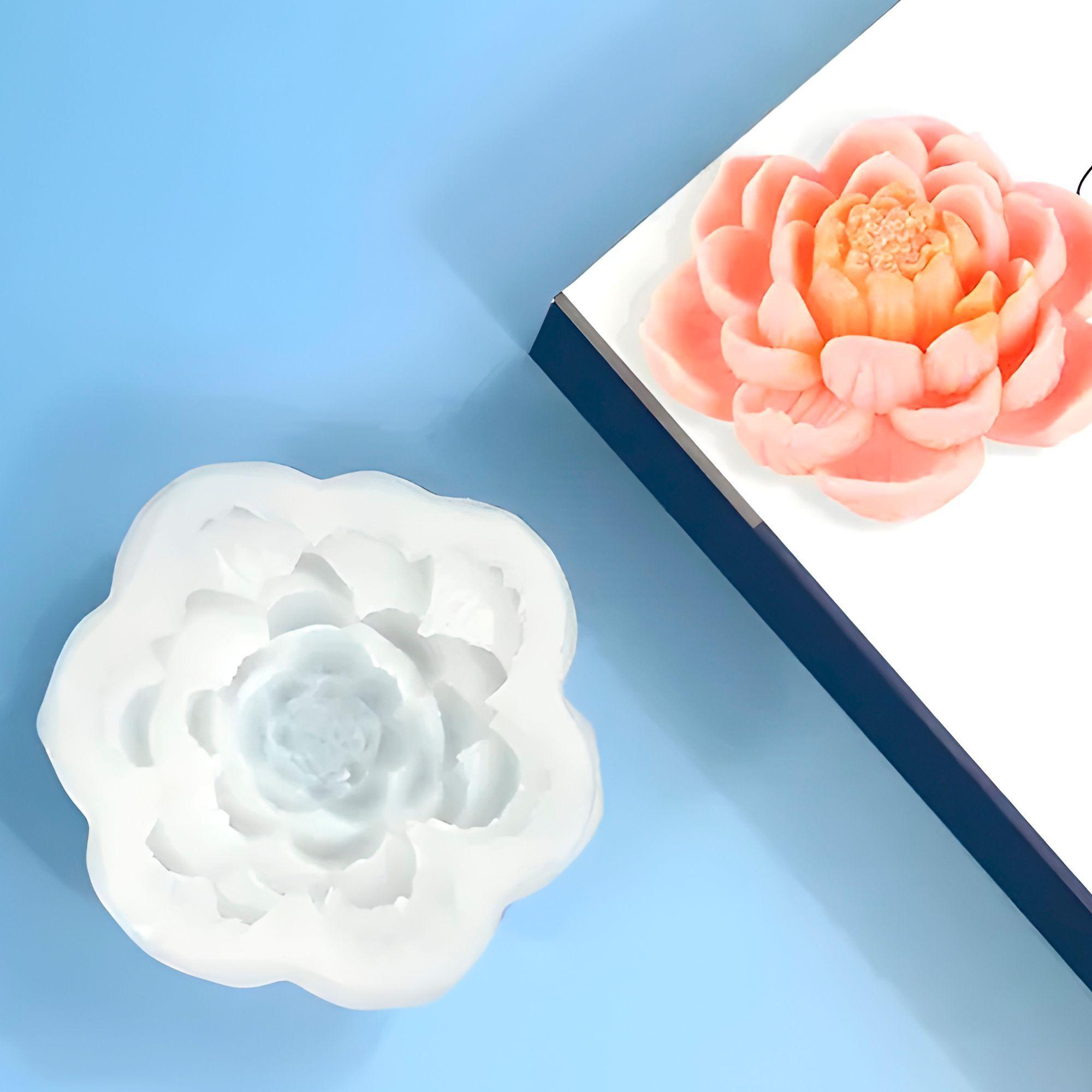 3 Moldes Silicona Flor De Loto Velas 9 X 8 5 Cm-3