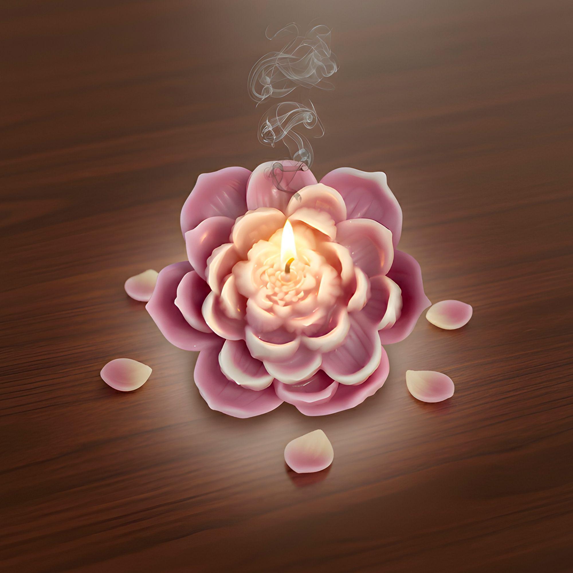 3 Moldes Silicona Flor De Loto Velas 9 X 8 5 Cm-5