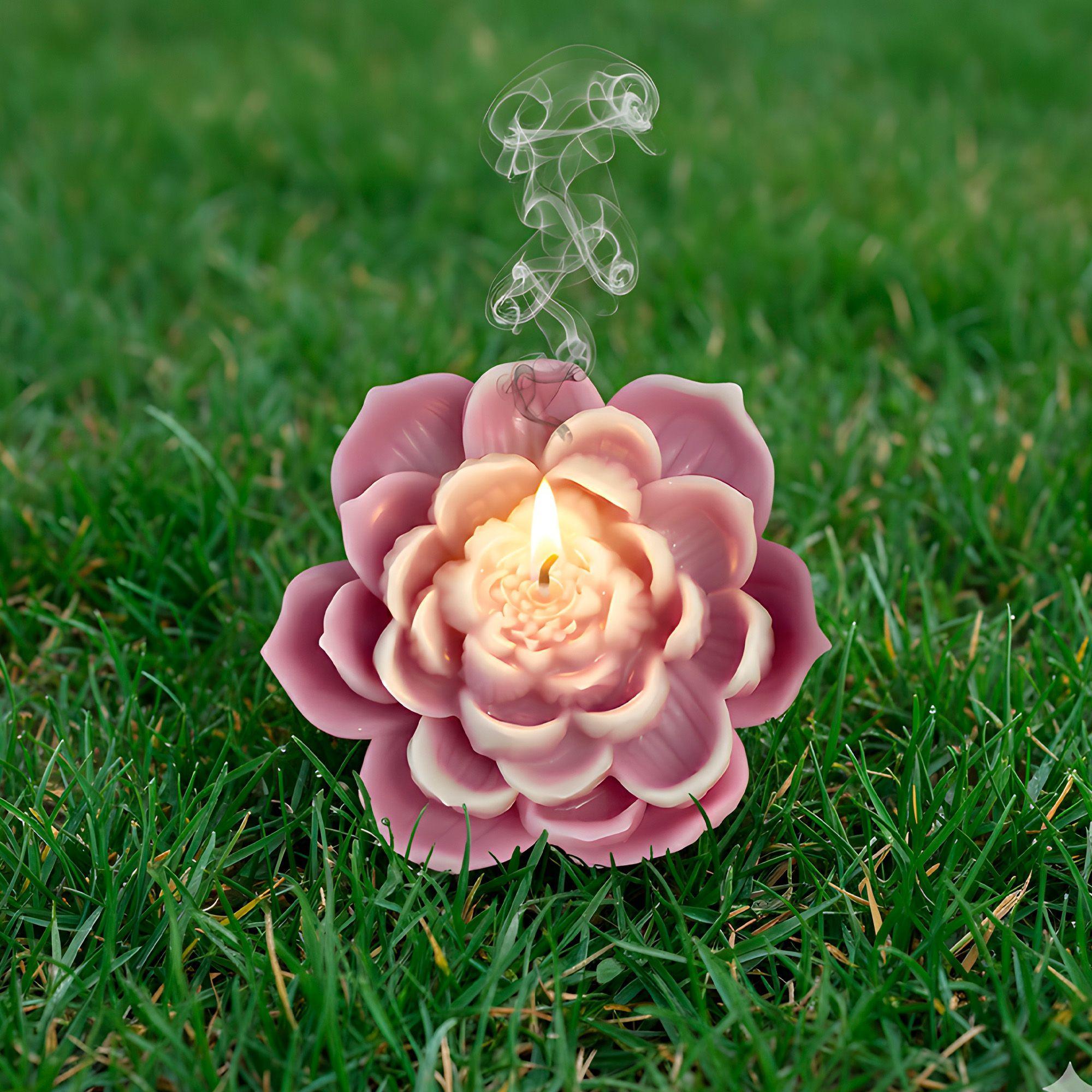 3 Moldes Silicona Flor De Loto Velas 9 X 8 5 Cm-9