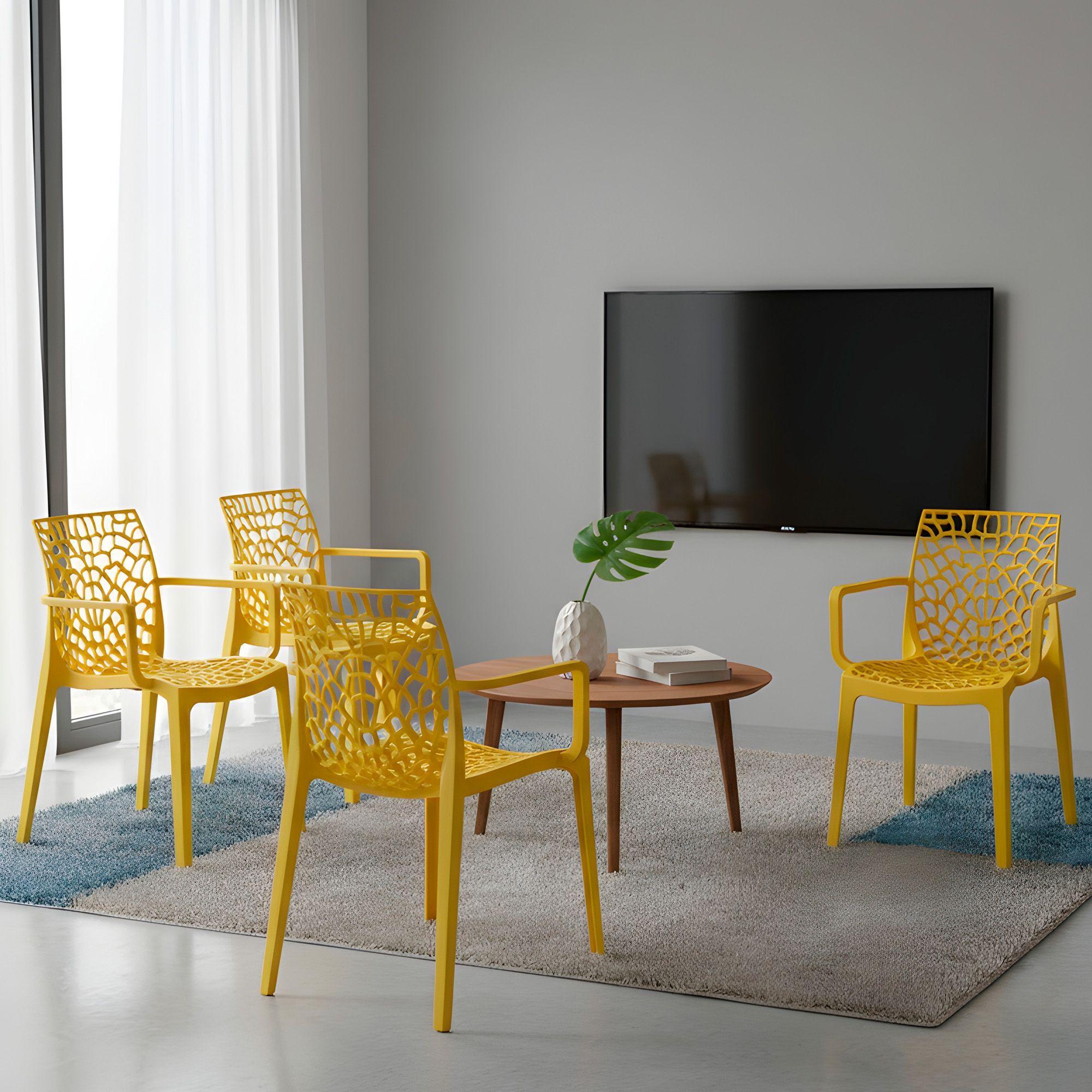 Sillas Comedor Terraza Exterior Resistente Lavables Colores 4u-6