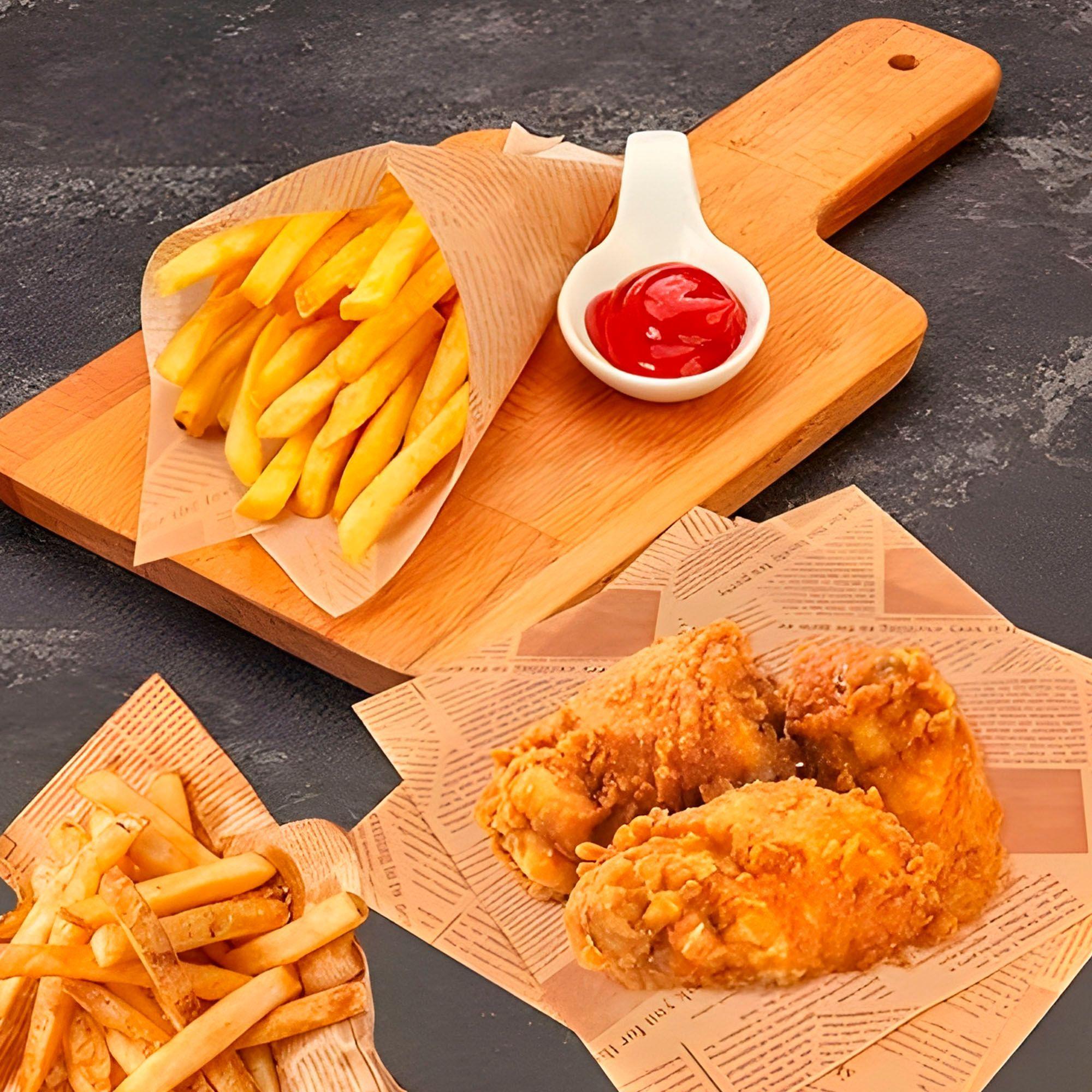 Papel Antigrasa Cuadros Marron 30x30cm 1 X 100 Hojas-3