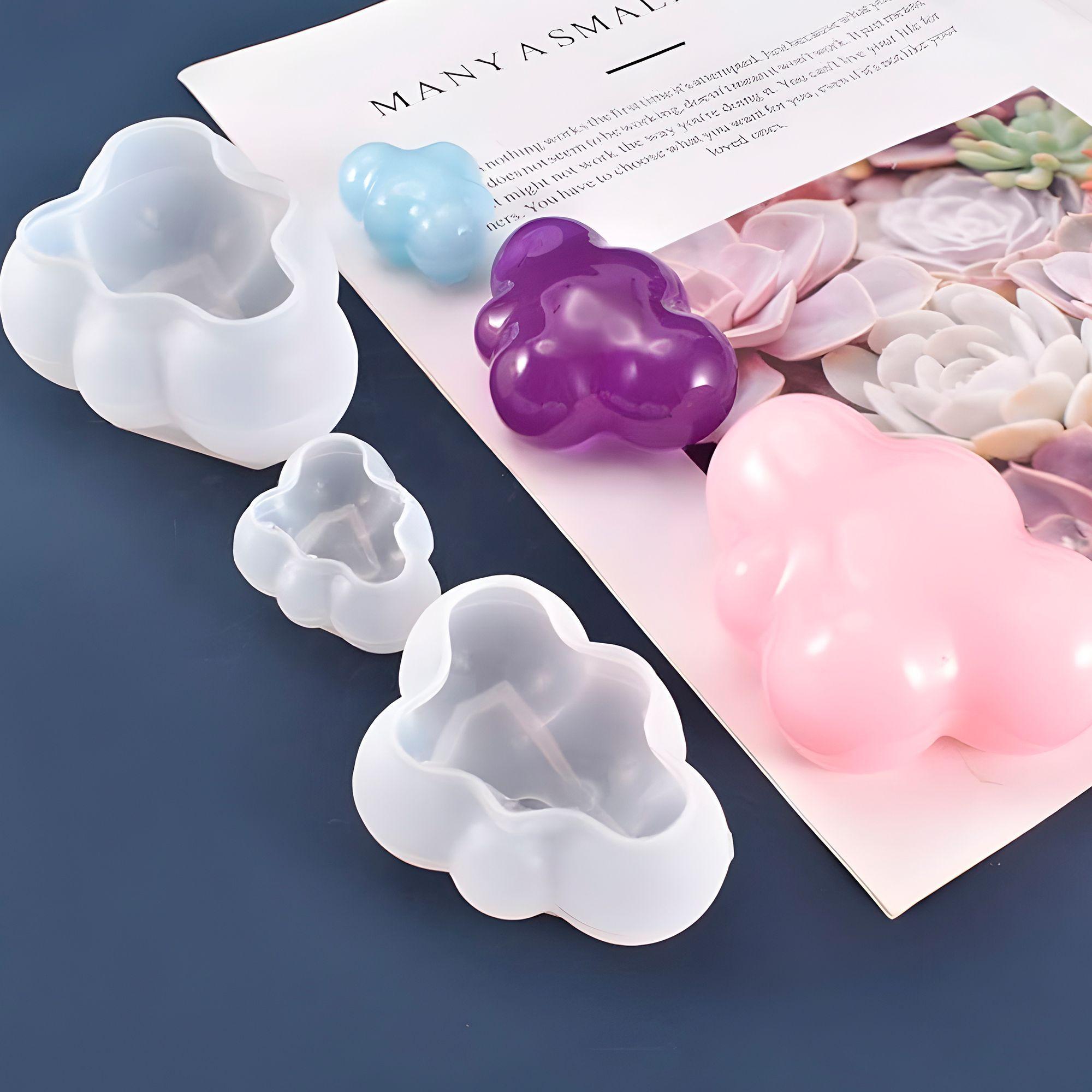 Moldes Silicona Epoxi Manualidades Velas Nube 3 Tama os-2
