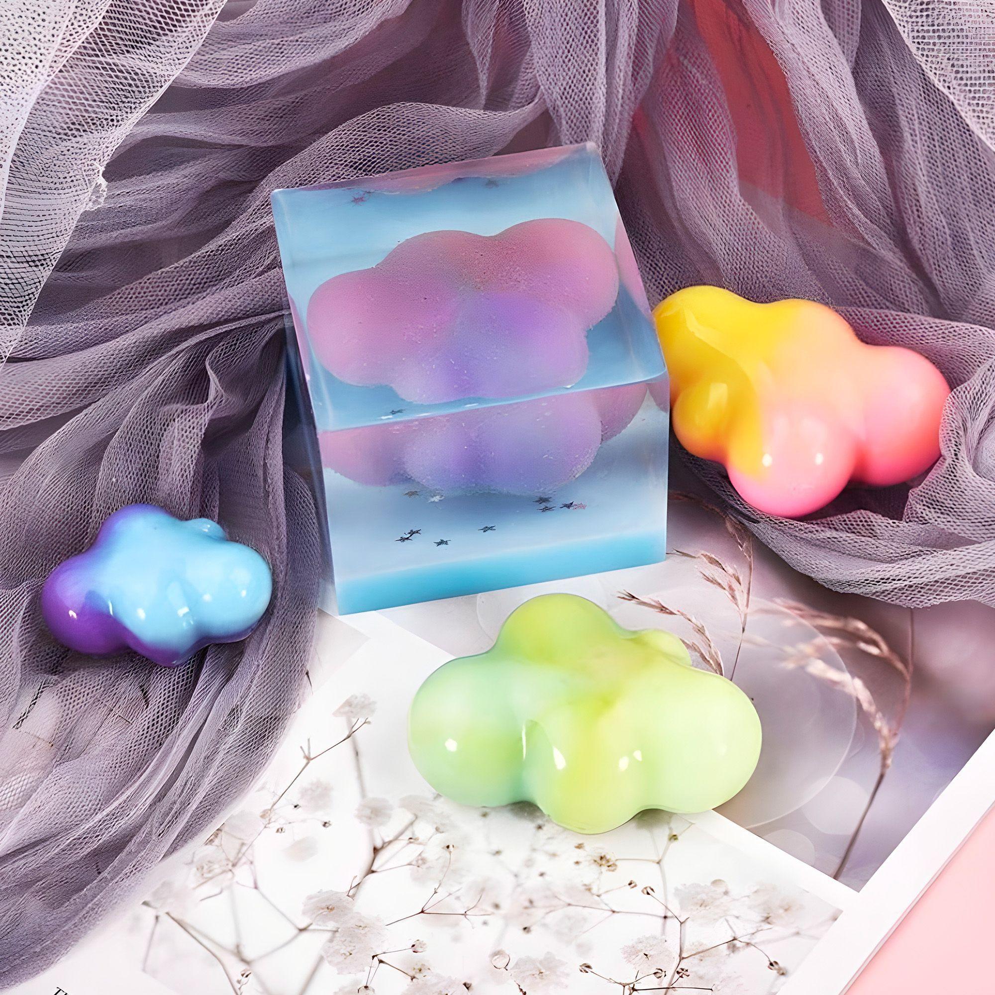 Moldes Silicona Epoxi Manualidades Velas Nube 3 Tama os-5