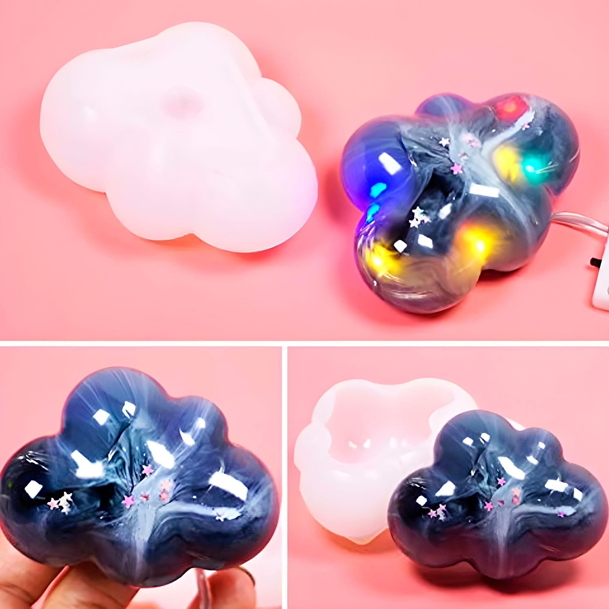 Moldes Silicona Epoxi Manualidades Velas Nube 3 Tama os-6
