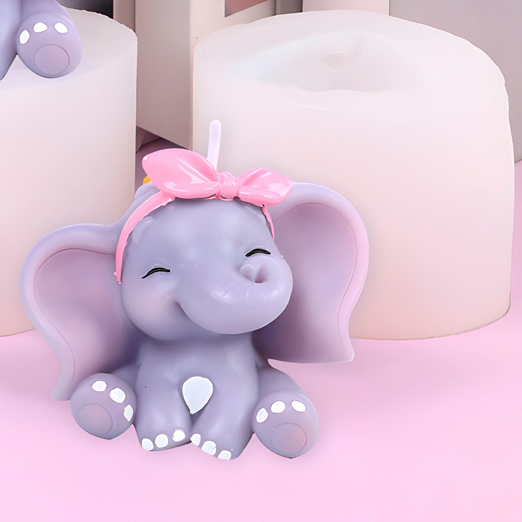 3 Moldes De Silicona Velas Peque a Elefanta 8 5 X 6 5 Cm-2