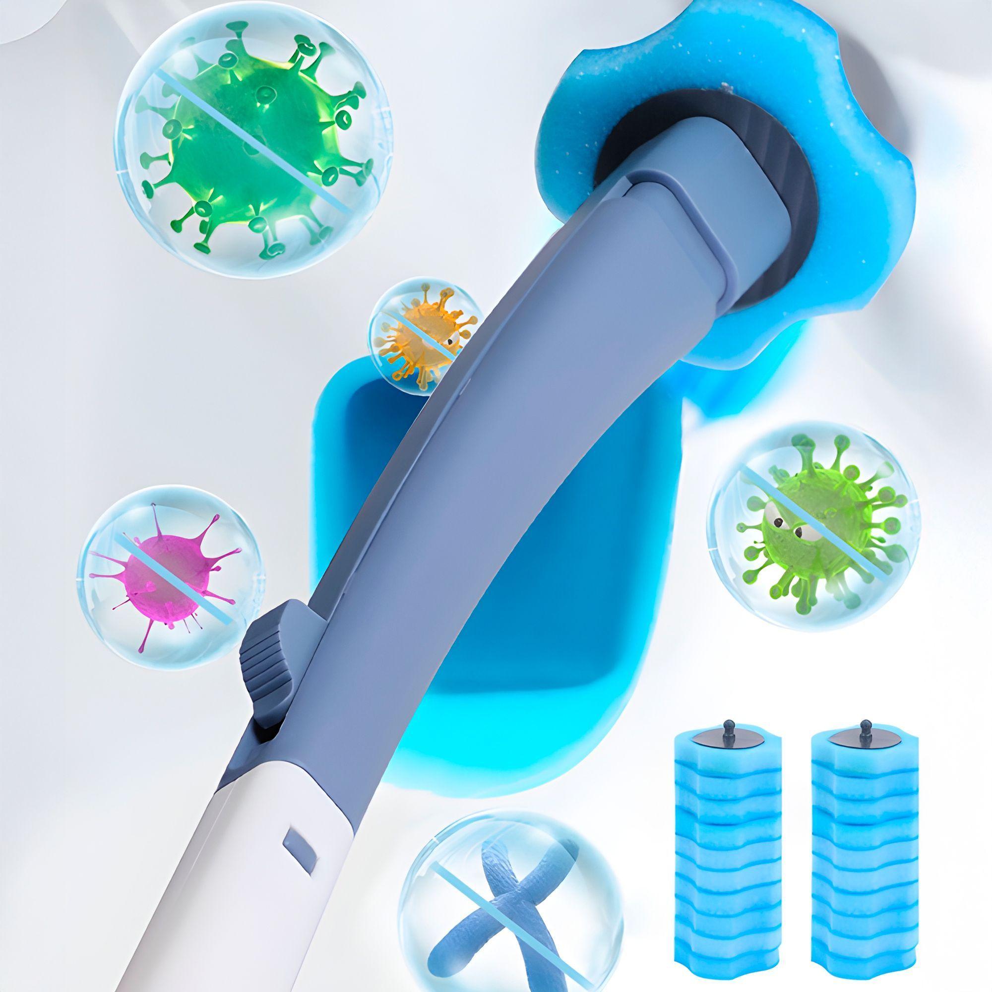 Cepillo Escobilla Wc Limpiador Baño Inodoro 16 Cargas-5