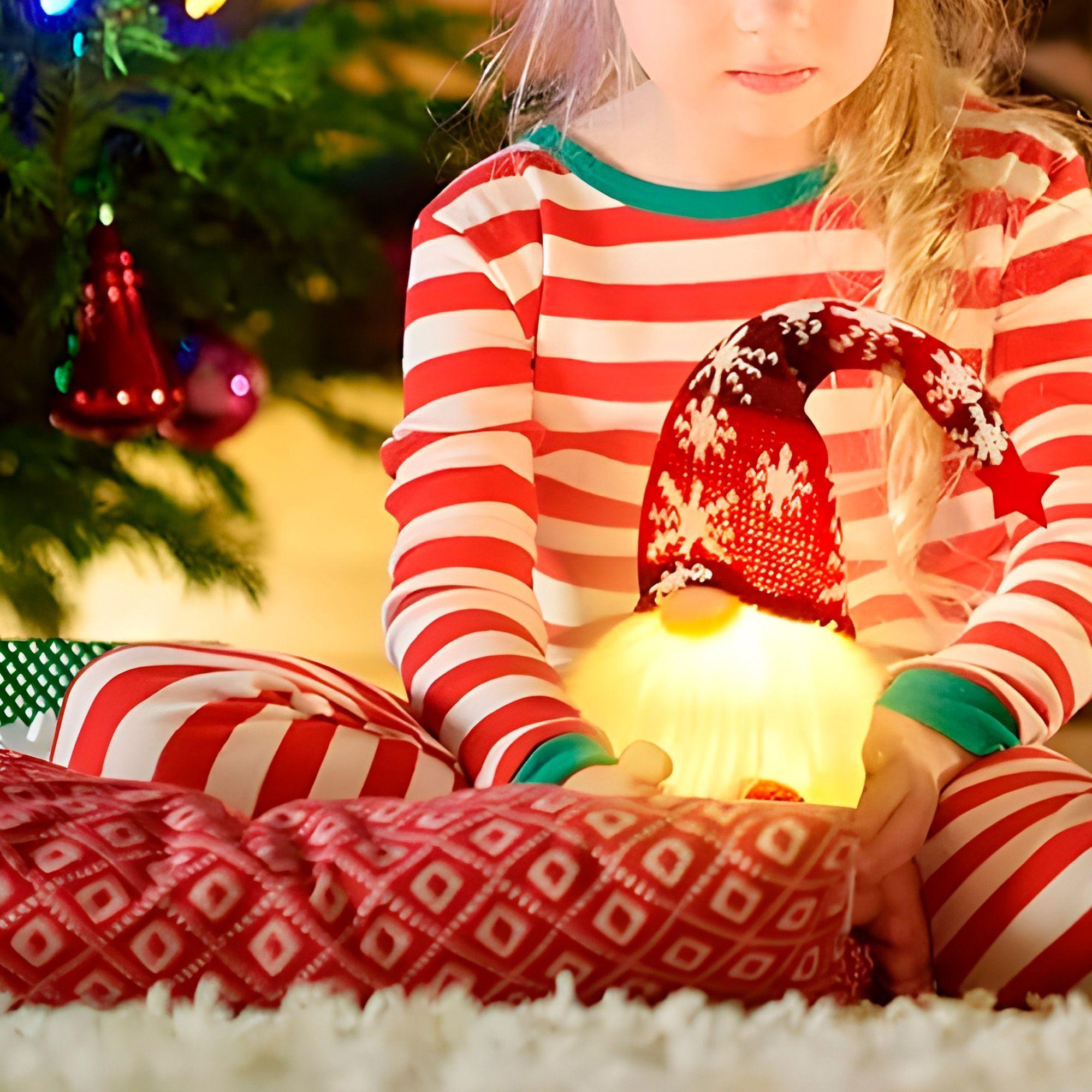 2 Gnomos Navideños Mono Iluminacion Patas Cortas Y Largas-9