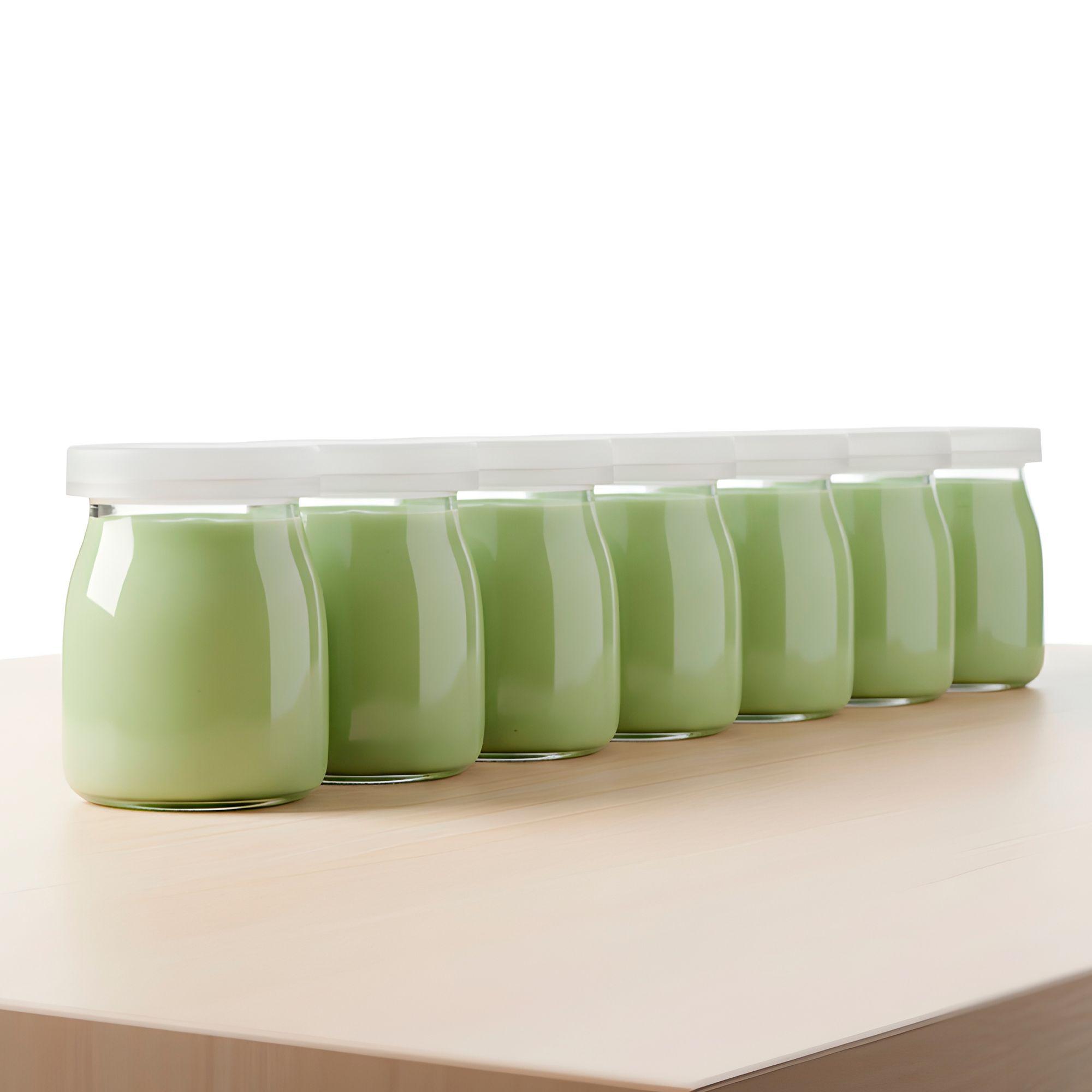 X20 Frascos Vidrio Redondo Yogur 150ml Postres Tapas Plasticas-6