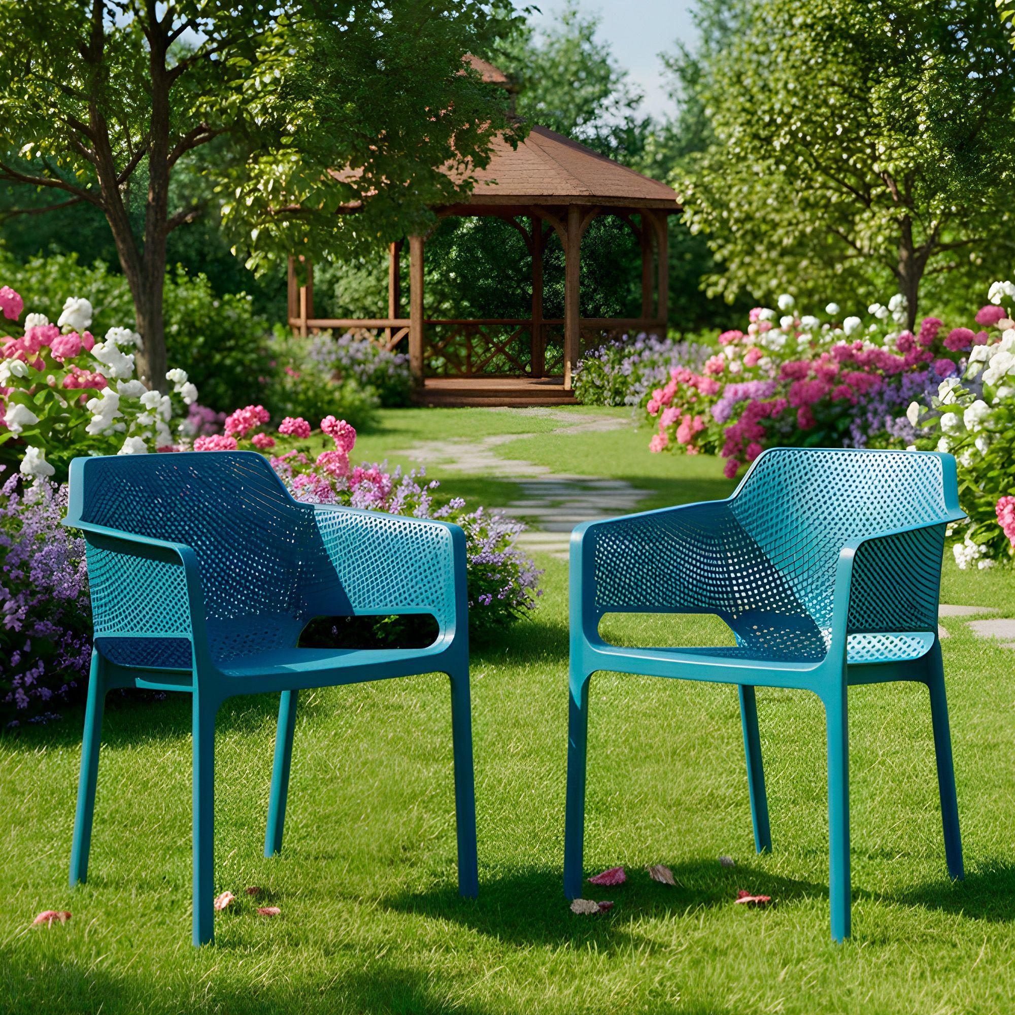 Sillas Terraza Comedor Exteriores Resistentes 80X60X59 CM Nordico Colores 2U-7