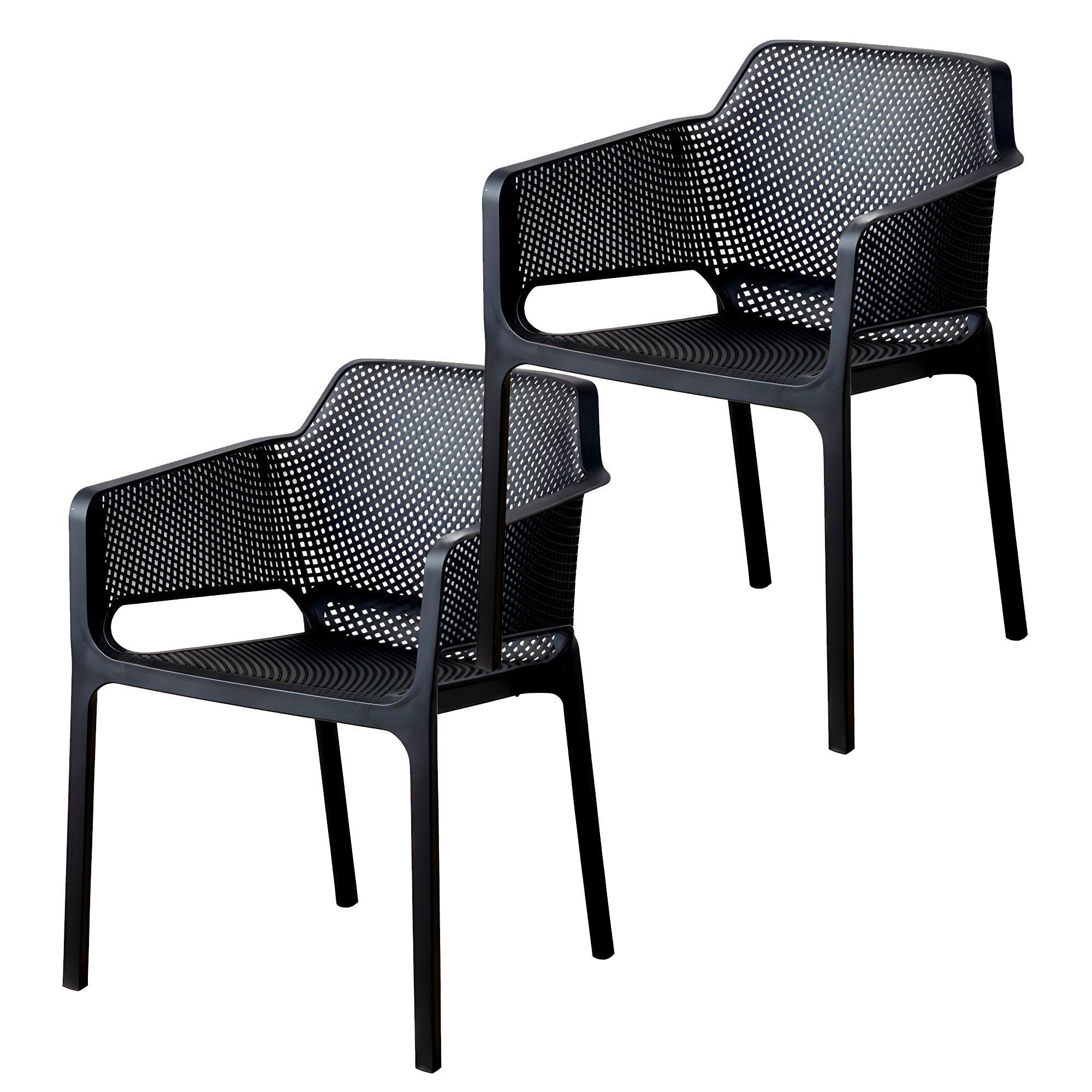 Sillas Terraza Comedor Exteriores Resistentes 80X60X59 CM Nordico Colores 2U-0