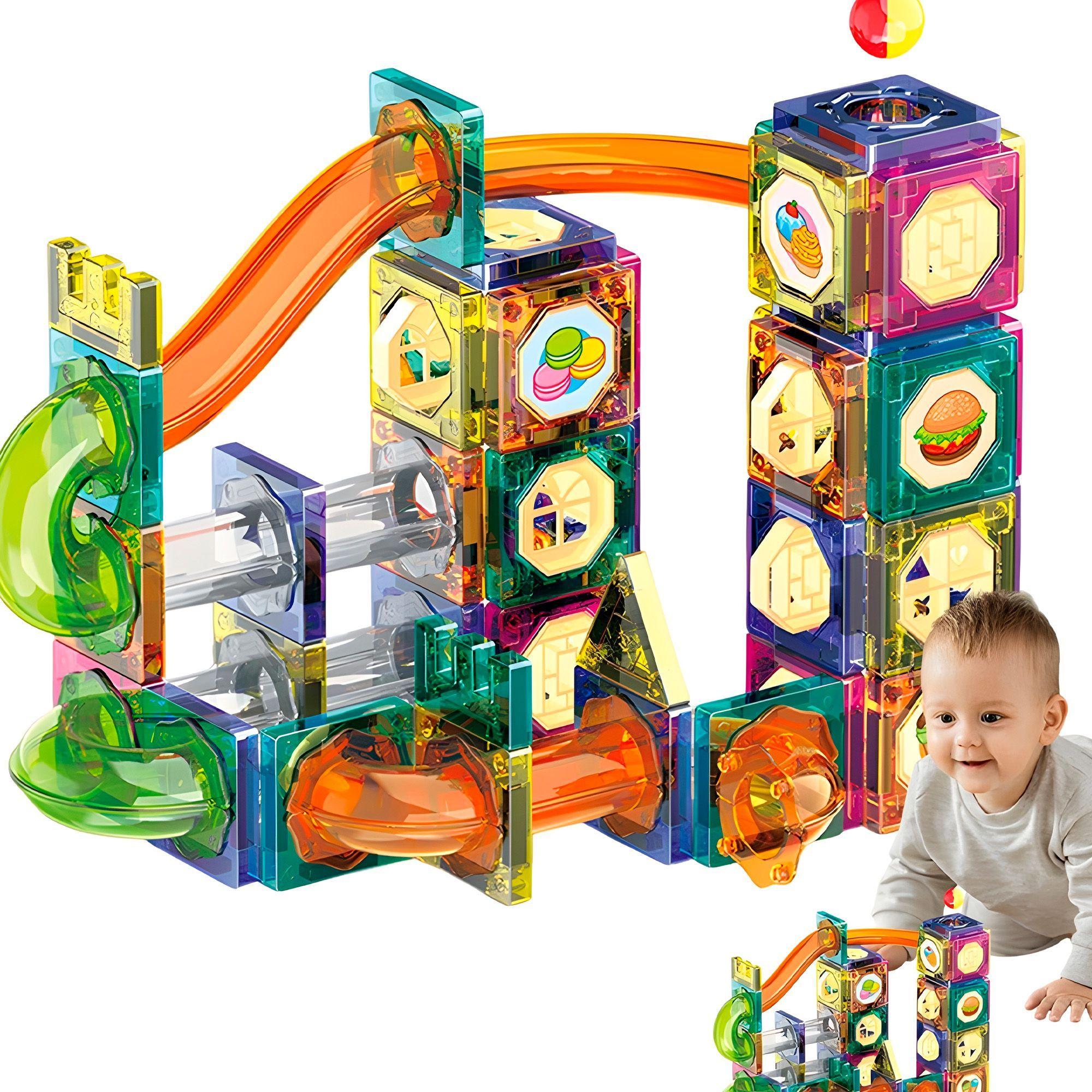 Juguete Bloques Magn tico Construcci n Iman Ni os 94 Pcs-4