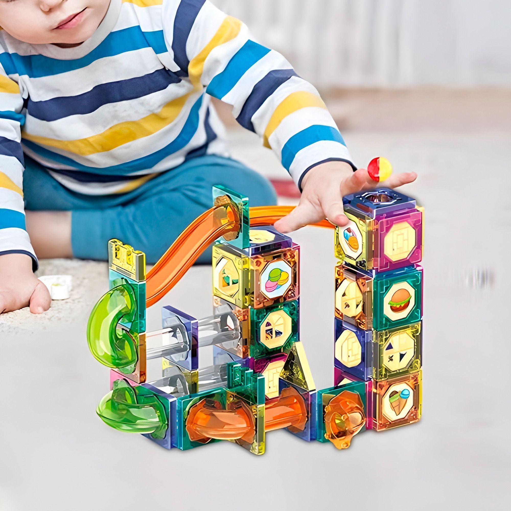 Juguete Bloques Magnético Construcción Iman Niños 94 Pcs-5