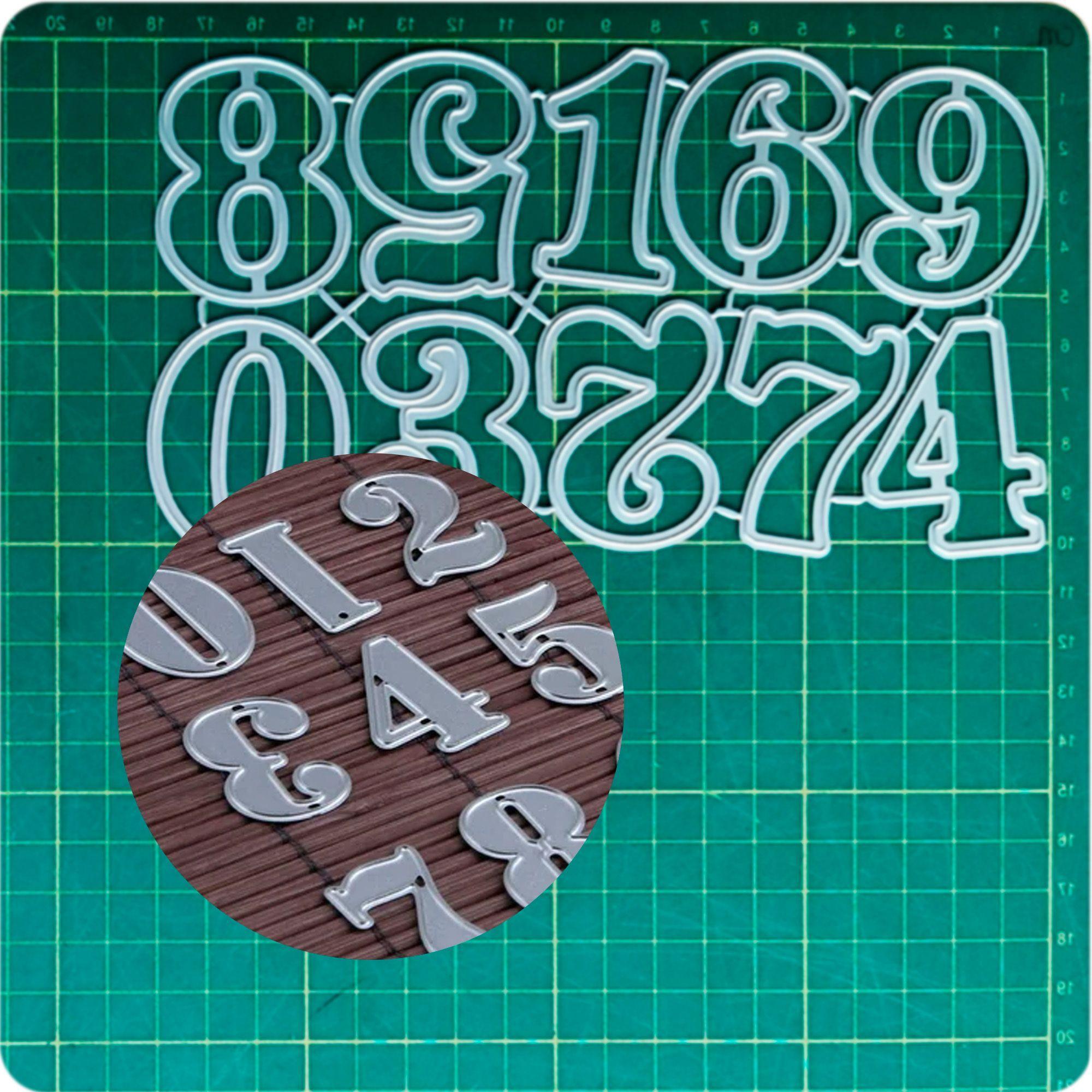 Troquel Corte Scrapbooking Plantilla Metal Numeros Troquelado-4