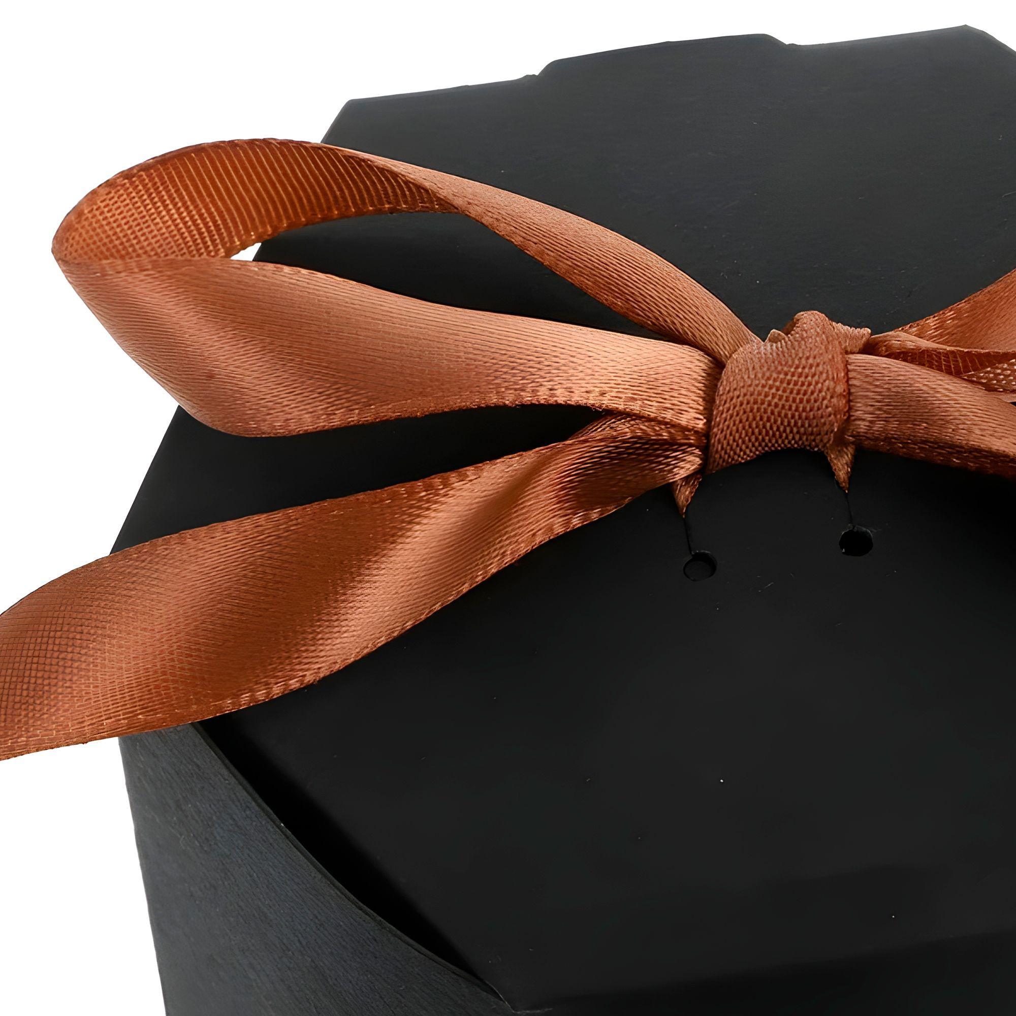 20 Cajas Regalo Hexagonal Negra Visor Frontal 10x10x10 Cm-6