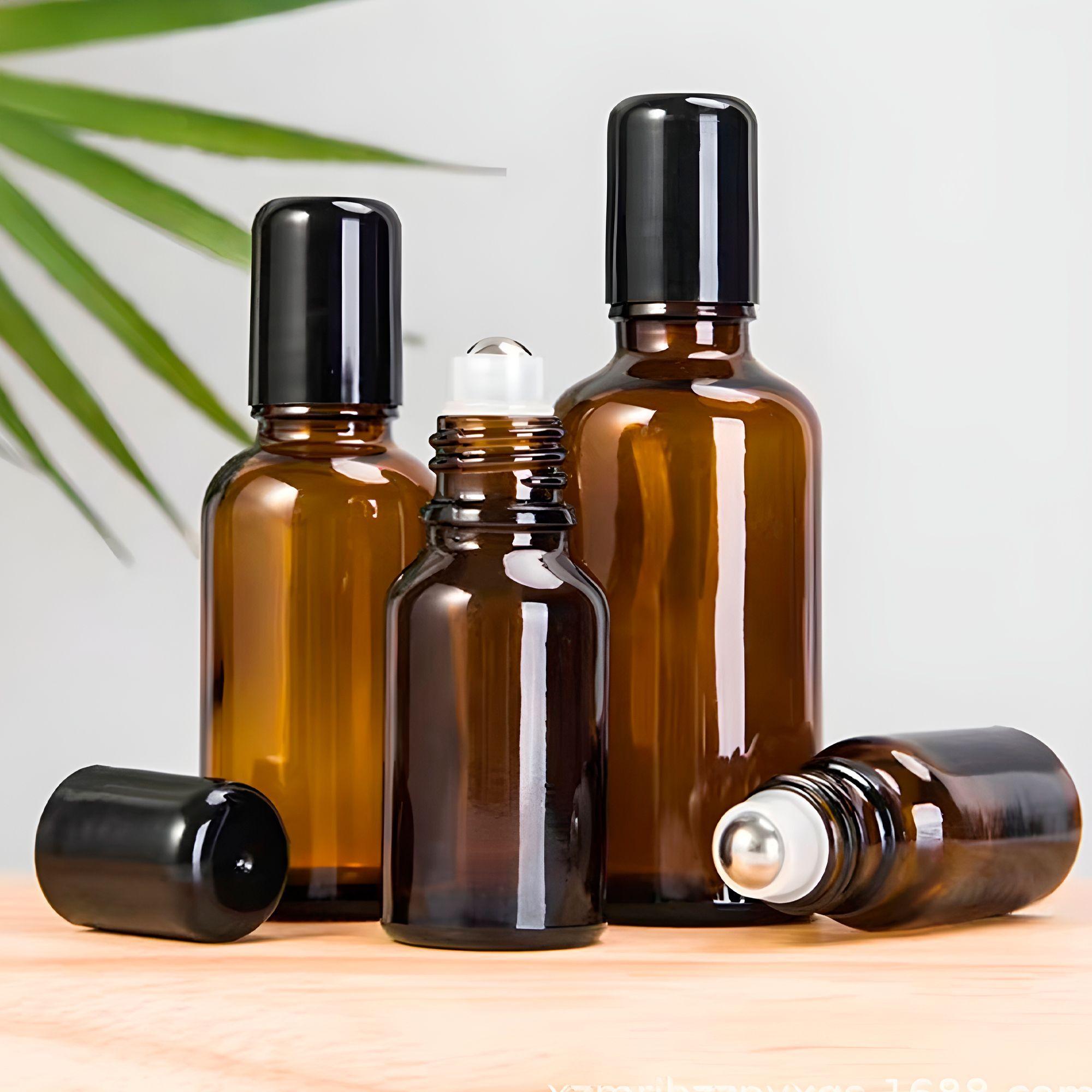 24 Frascos Roll On Rodilo Vidrio Aceite Esencial 10ml-5