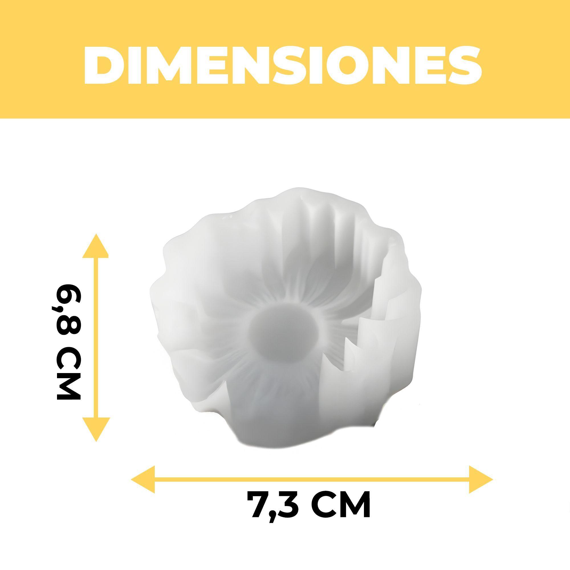 3 Moldes Silicona Girasol Aromaterapia Velas 7 3 X 6 8 Cm-1