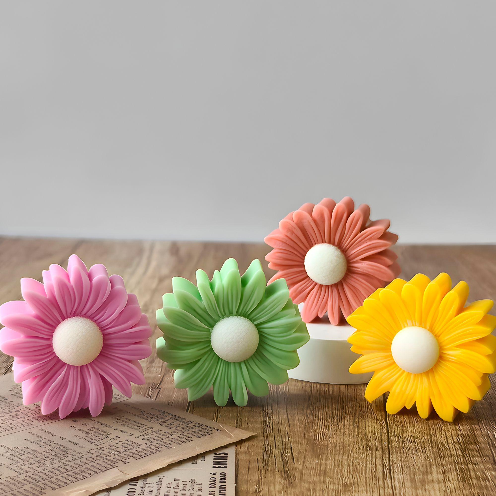 3 Moldes Silicona Girasol Aromaterapia Velas 7 3 X 6 8 Cm-7