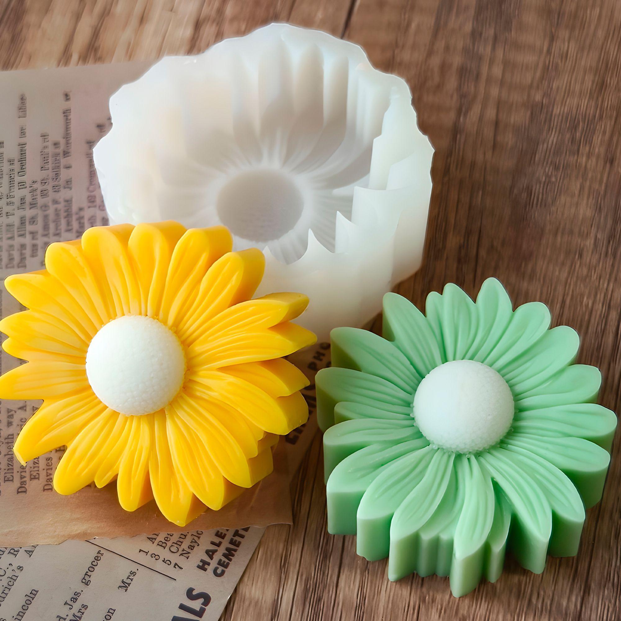 3 Moldes Silicona Girasol Aromaterapia Velas 7 3 X 6 8 Cm-8