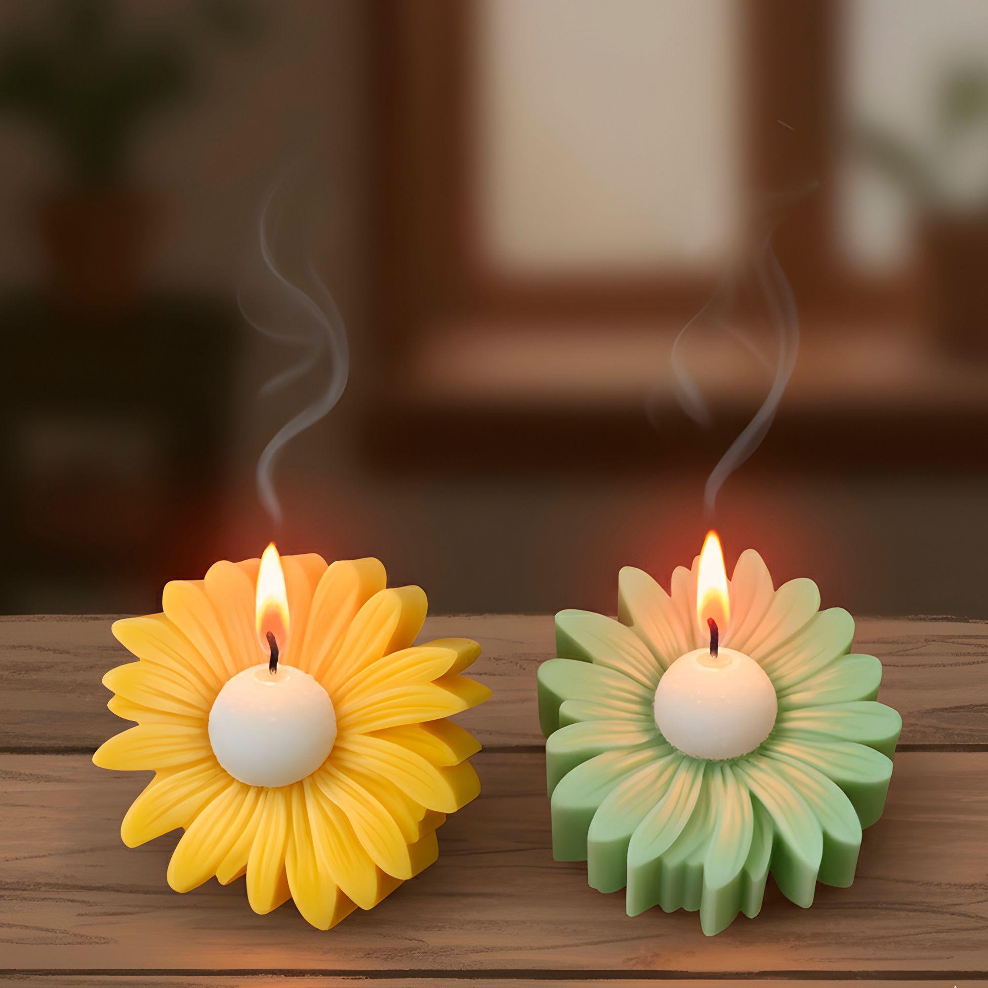 3 Moldes Silicona Girasol Aromaterapia Velas 7 3 X 6 8 Cm-9