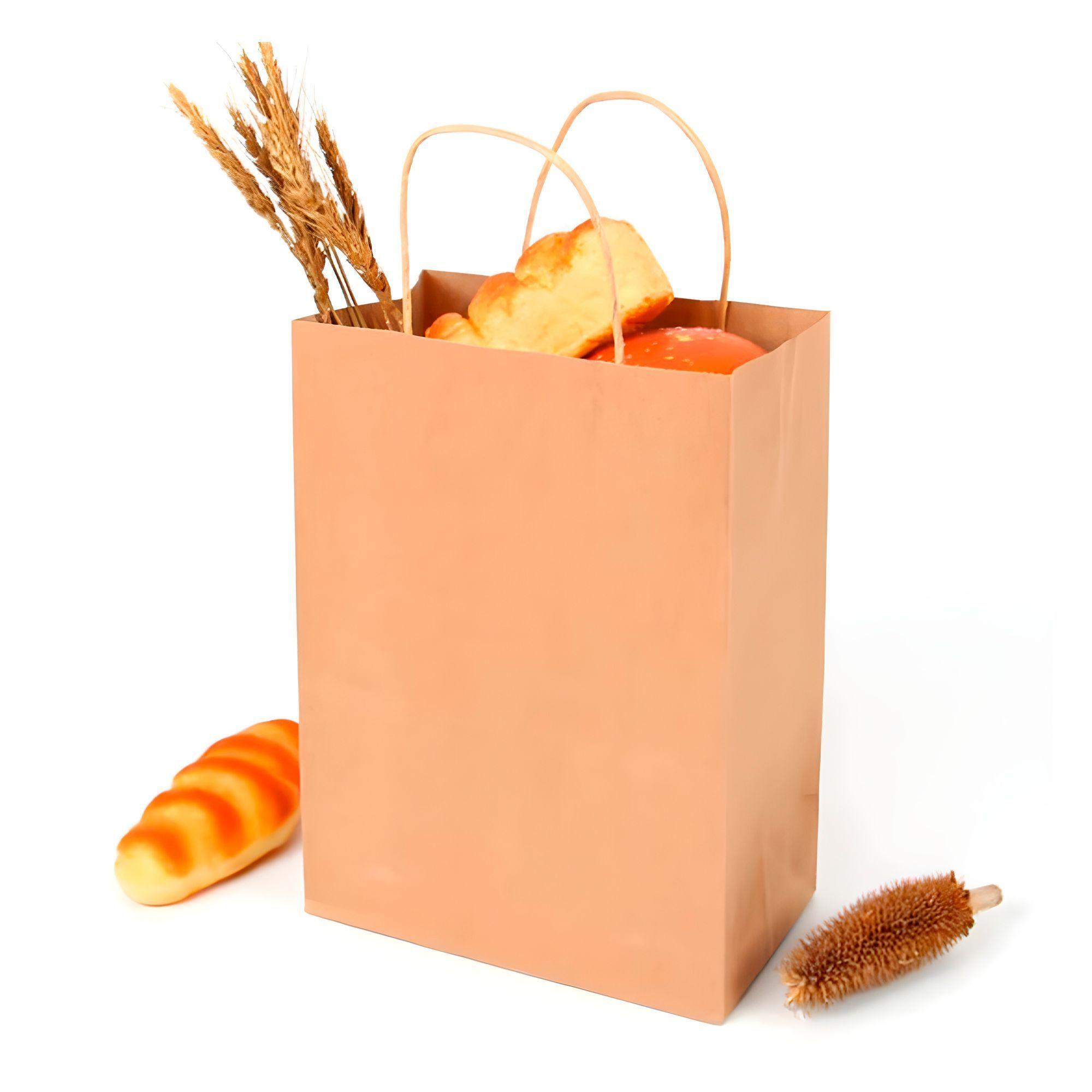 Bolsa Papel Kraft Ecológica Color Marron 24x17x28cm Pack X60-1