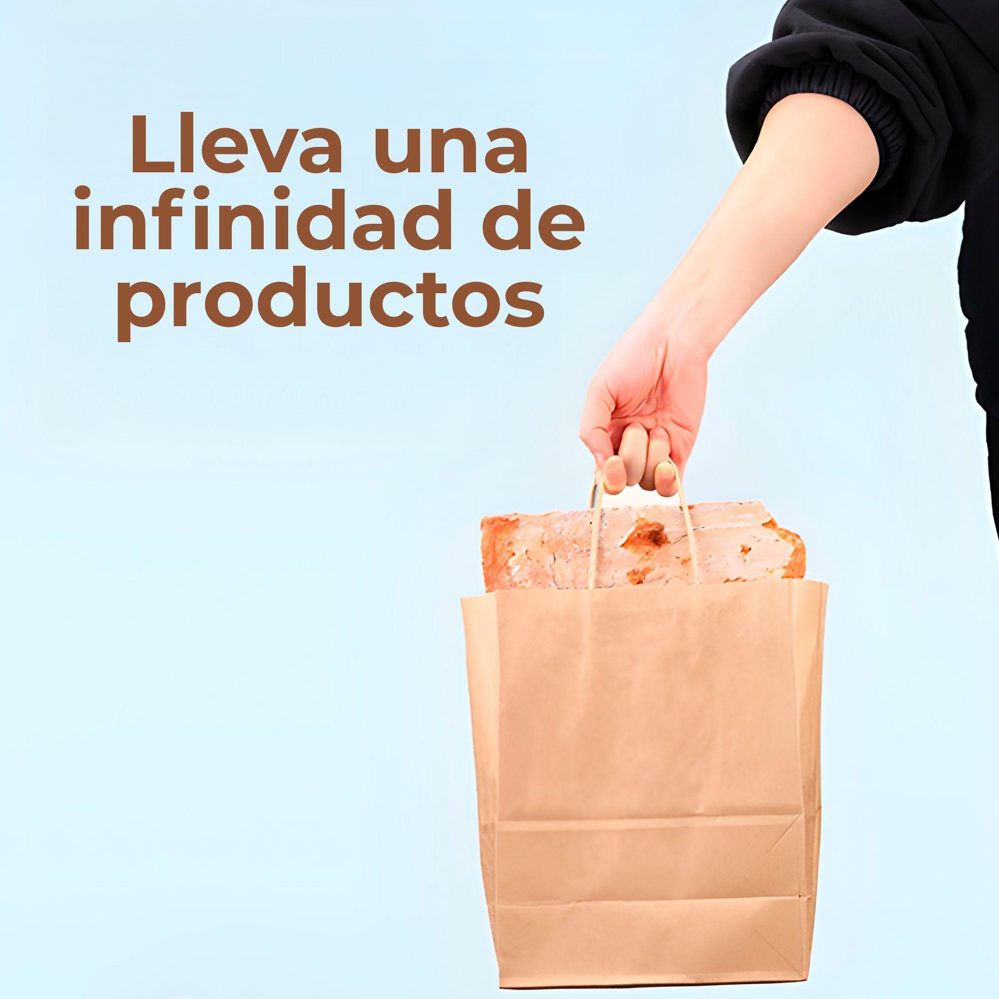 Bolsa Papel Kraft Ecológica Color Marron 24x17x28cm Pack X60-5
