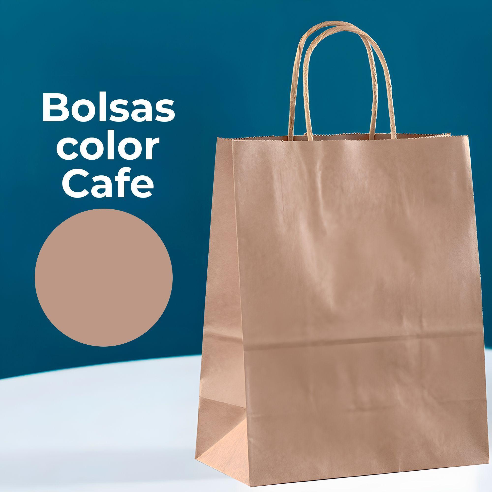 Bolsa Papel Kraft Ecológica Color Marron 24x17x28cm Pack X60-6