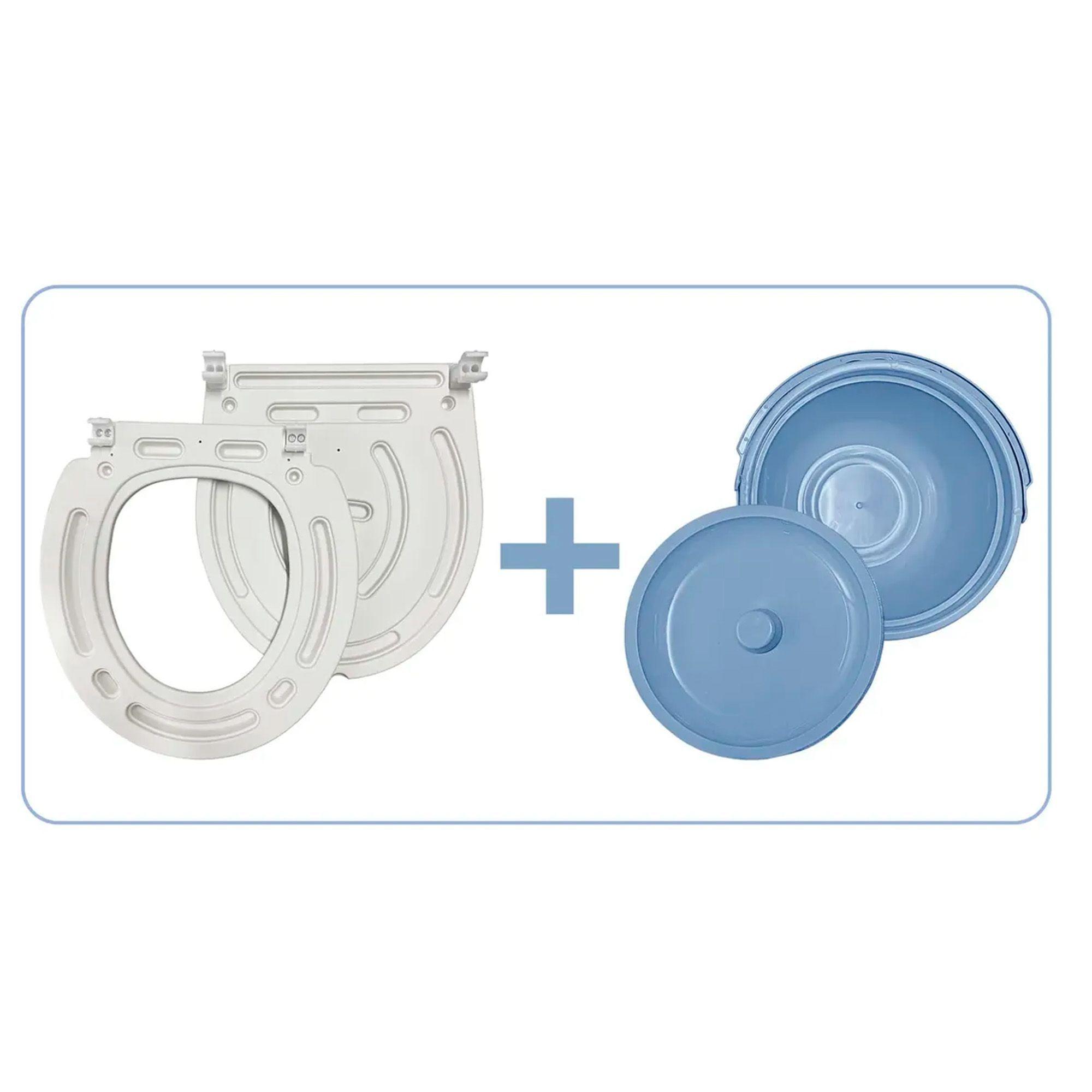 Silla De Baño Wc Inodoro Portátil Y Plegable 3 En 1 Con Tapa-3