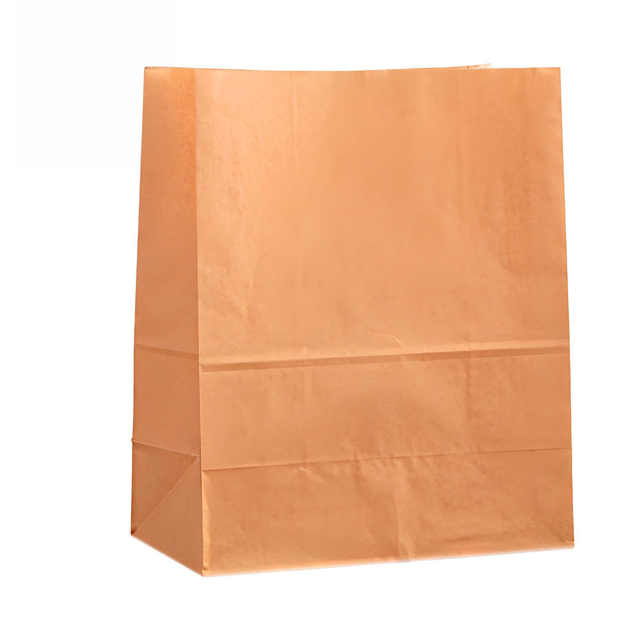 100 Bolsas De Papel Kraft Para Delivery Envios 33x25x42cm-0