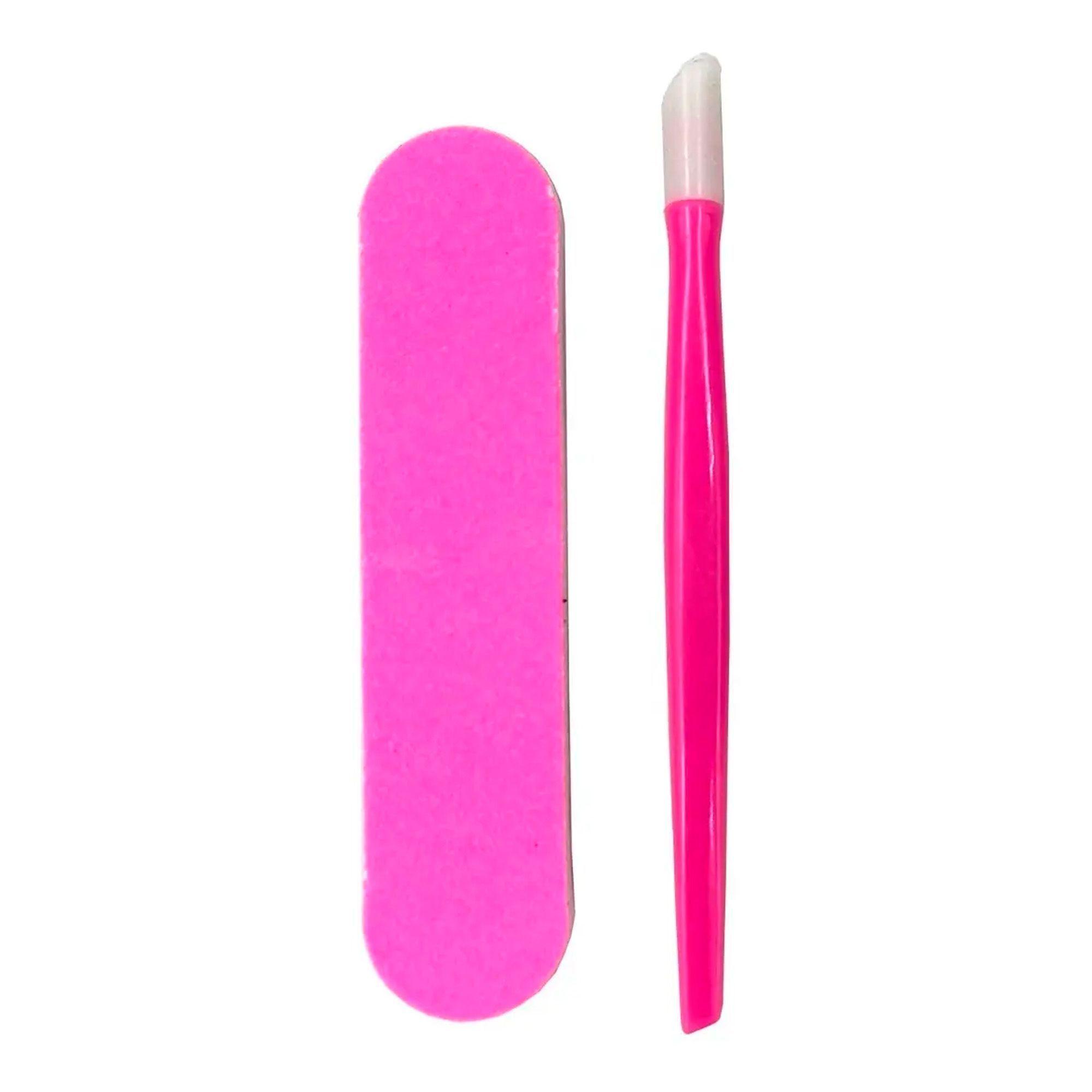 Set De Manicure Unas Kit Pincel Juego Herramientas Lima-2