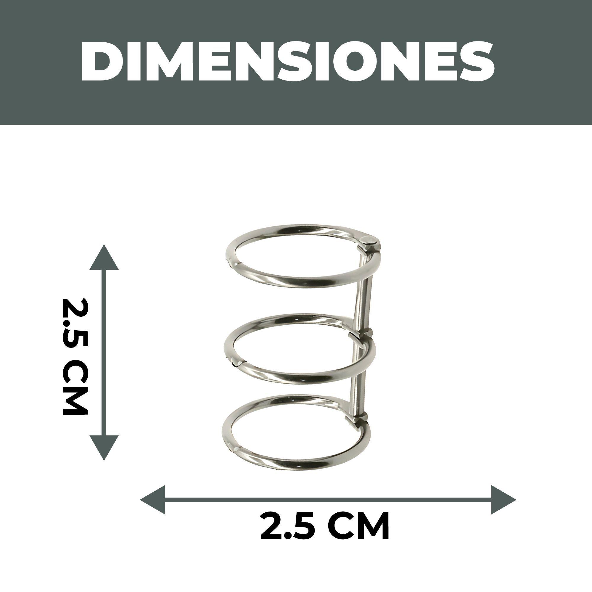 20 Anillos Metalicos Encuadernación 3 Ganchos 2 5 X 2 5 Cm-1