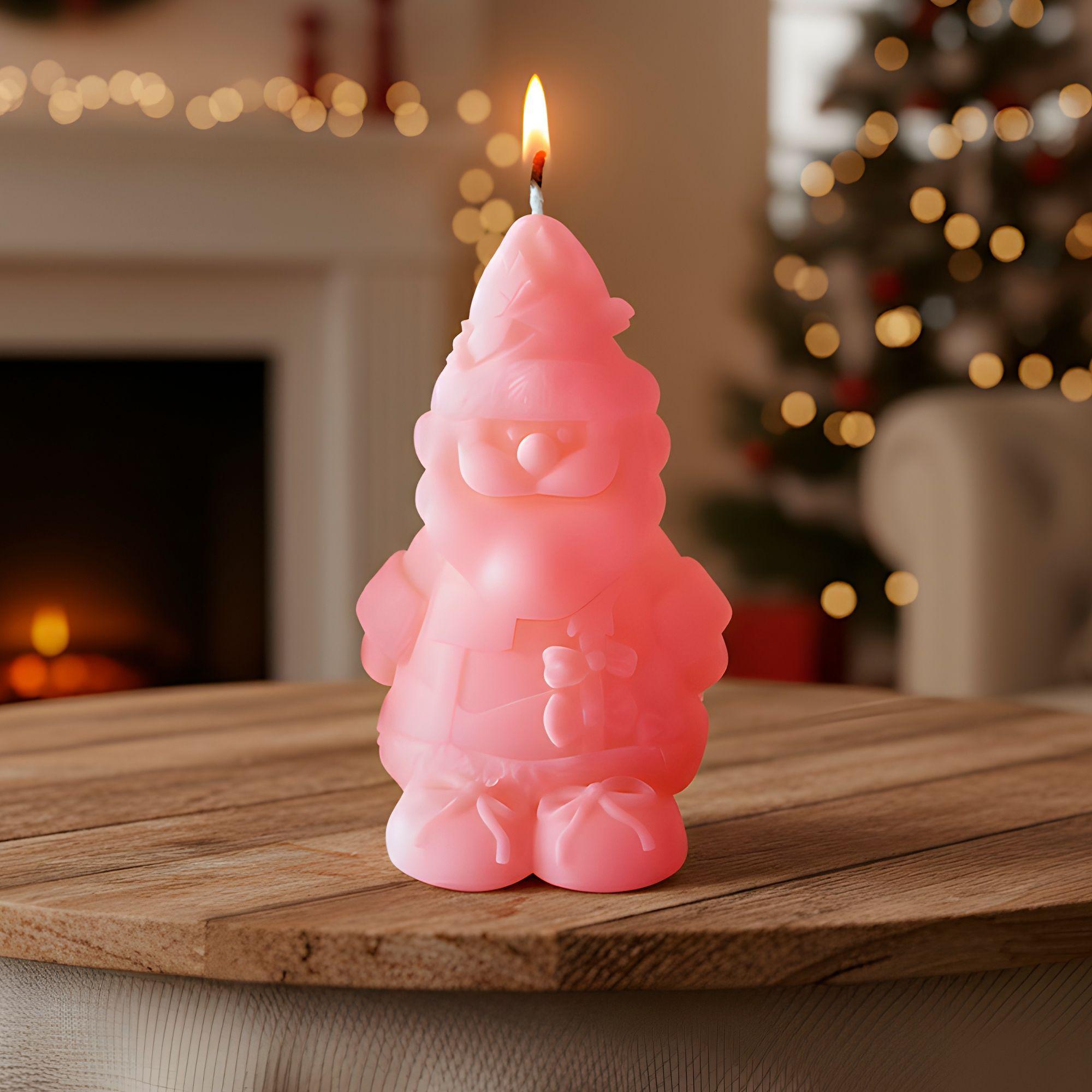 4 Moldes Silicona Mu eco De Nieve Y Viejito Pascuero Velas-9