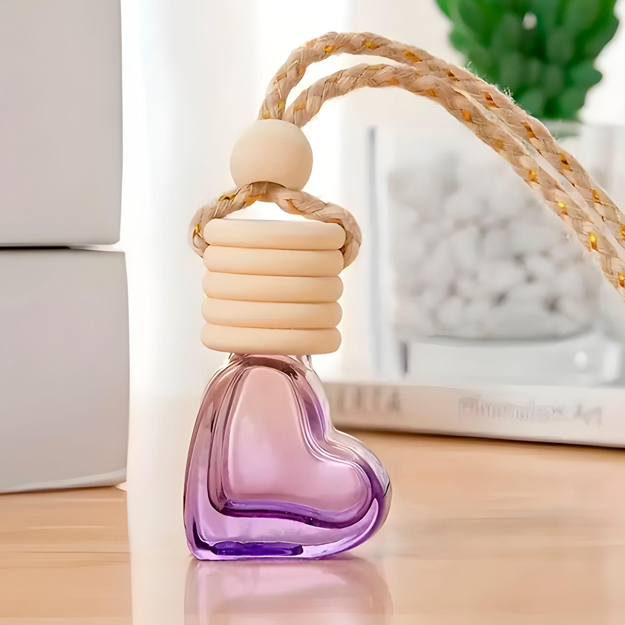 20 Frascos Difusores Auto Aromatizantes Corazón Aceites 5ml-3