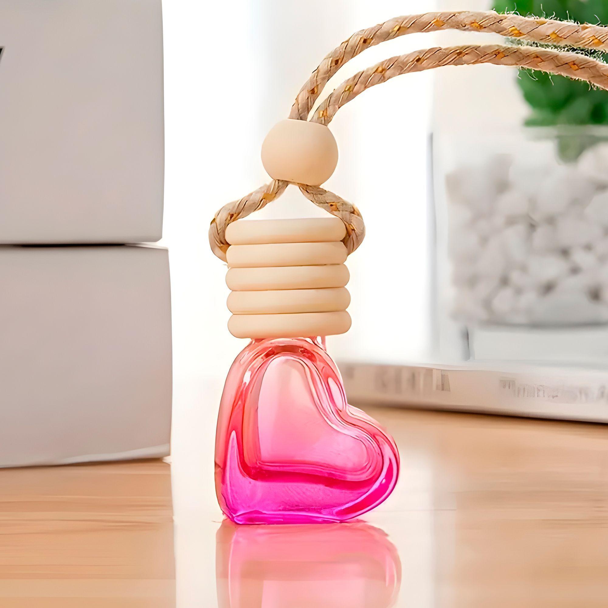 20 Frascos Difusores Auto Aromatizantes Corazón Aceites 5ml-6