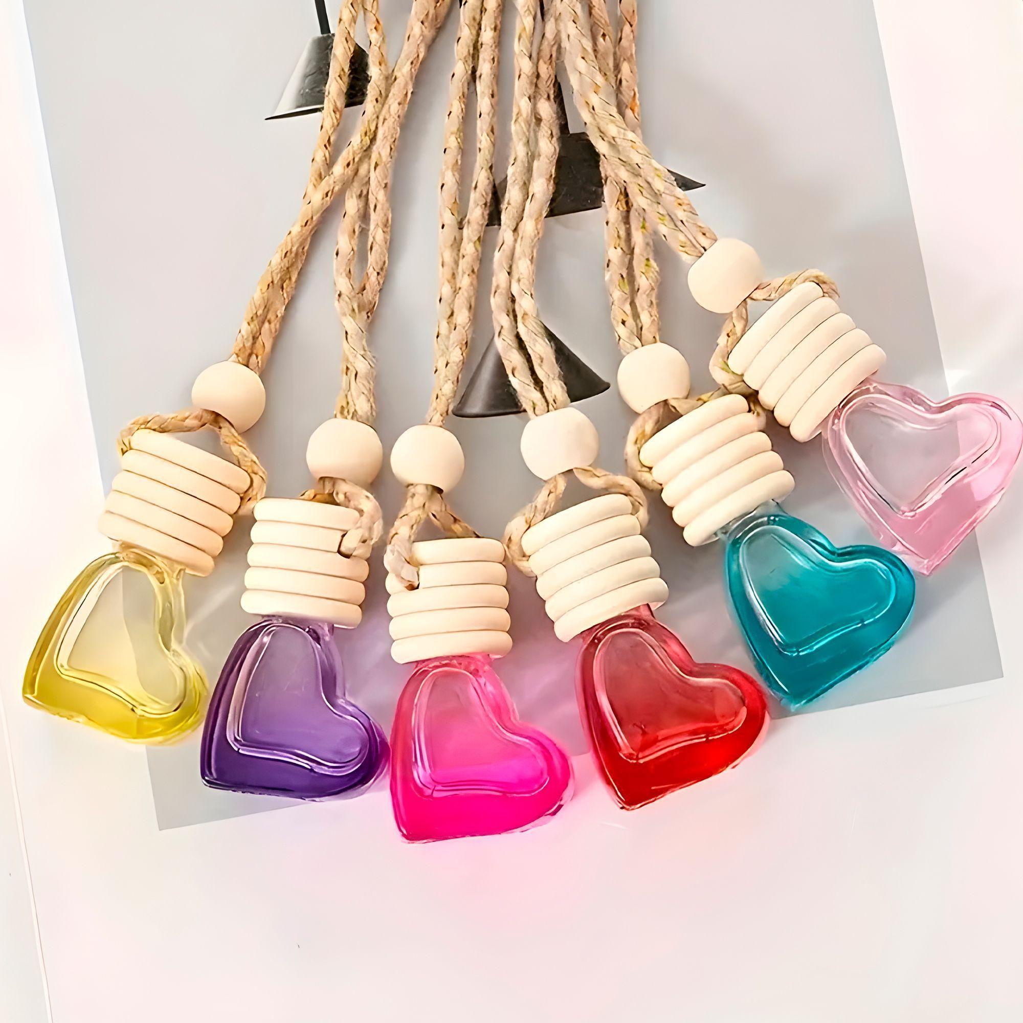 20 Frascos Difusores Auto Aromatizantes Corazón Aceites 5ml-9