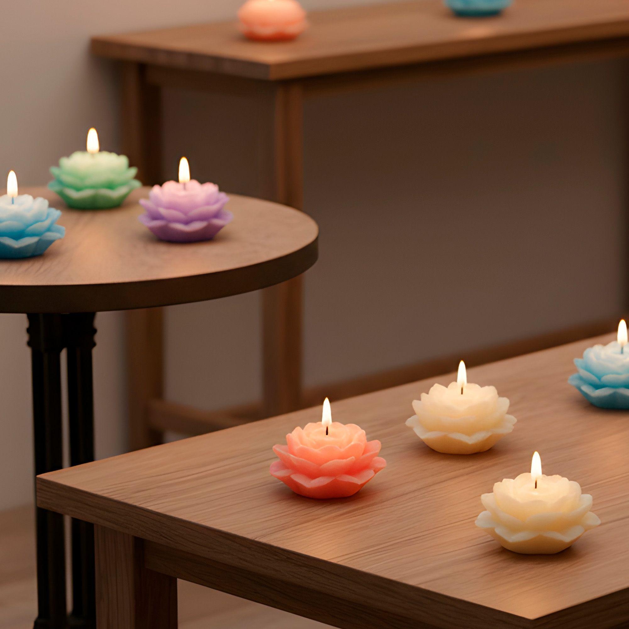 3 Moldes Silicona Rosas Velas 6 X 2 Cm-1